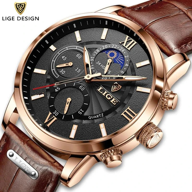 2025 LIGE Luxury Leather Watch for Men | Waterproof Casual Quartz ⌚Discover elegance and functionality with this 2025 men’s watch, a top brand that combines luxury with practicality. This casual quartz timepiece features a durable lShop All I WantShop All I Want2025 LIGE Luxury Leather Watch