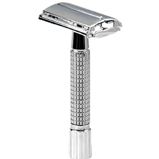 Classic Razor Handle | Stainless Steel Safety Razor for Men’s Shaving Achieve a perfect shave with the classic razor handle designed for men. This stainless steel shaving machine offers a sturdy grip and a timeless look, making it an eShop All I WantShop All I WantStainless Steel Safety Razor