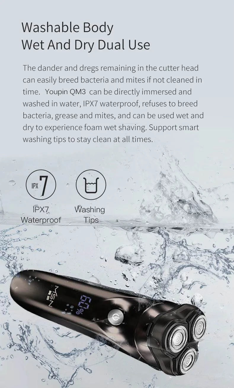 Men's Smart Electric Shaver – Waterproof Beard Trimmer for Wet & Dry UUpgrade your grooming routine with this Men's Smart Electric Shaver, designed for both wet and dry shaving. Featuring an IPX7 waterproof rating, it’s perfect for useShop All I WantShop All I WantMen's Smart