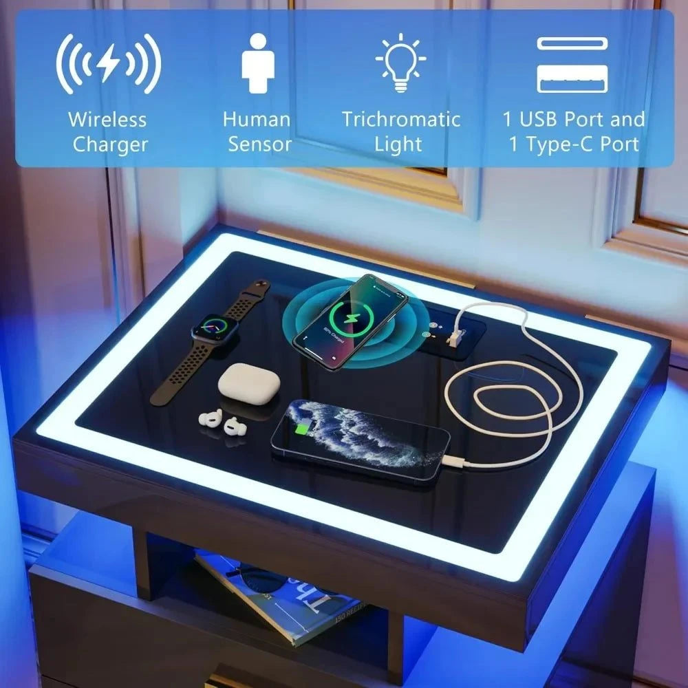 2 Set Nightstands with Wireless ChargingElevate your bedroom with the 2 Set Nightstands with Wireless Charging, a modern solution combining functionality and style. Designed with a sleek Modern Morocco appShop All I WantShop All I Want2 Set Nightstands