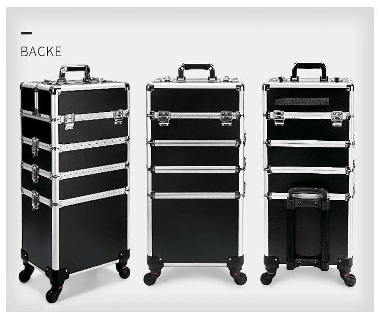 4-in-1 Cosmetic Rolling Trolley on Wheels - Pink Makeup Train Case 💄✨Organize your beauty essentials in style with the 4-in-1 Cosmetic Rolling Trolley on Wheels. Perfect for makeup artists or beauty enthusiasts, this pink makeup trainShop All I WantShop All I Want-1 Cosmetic Rolling Trolley