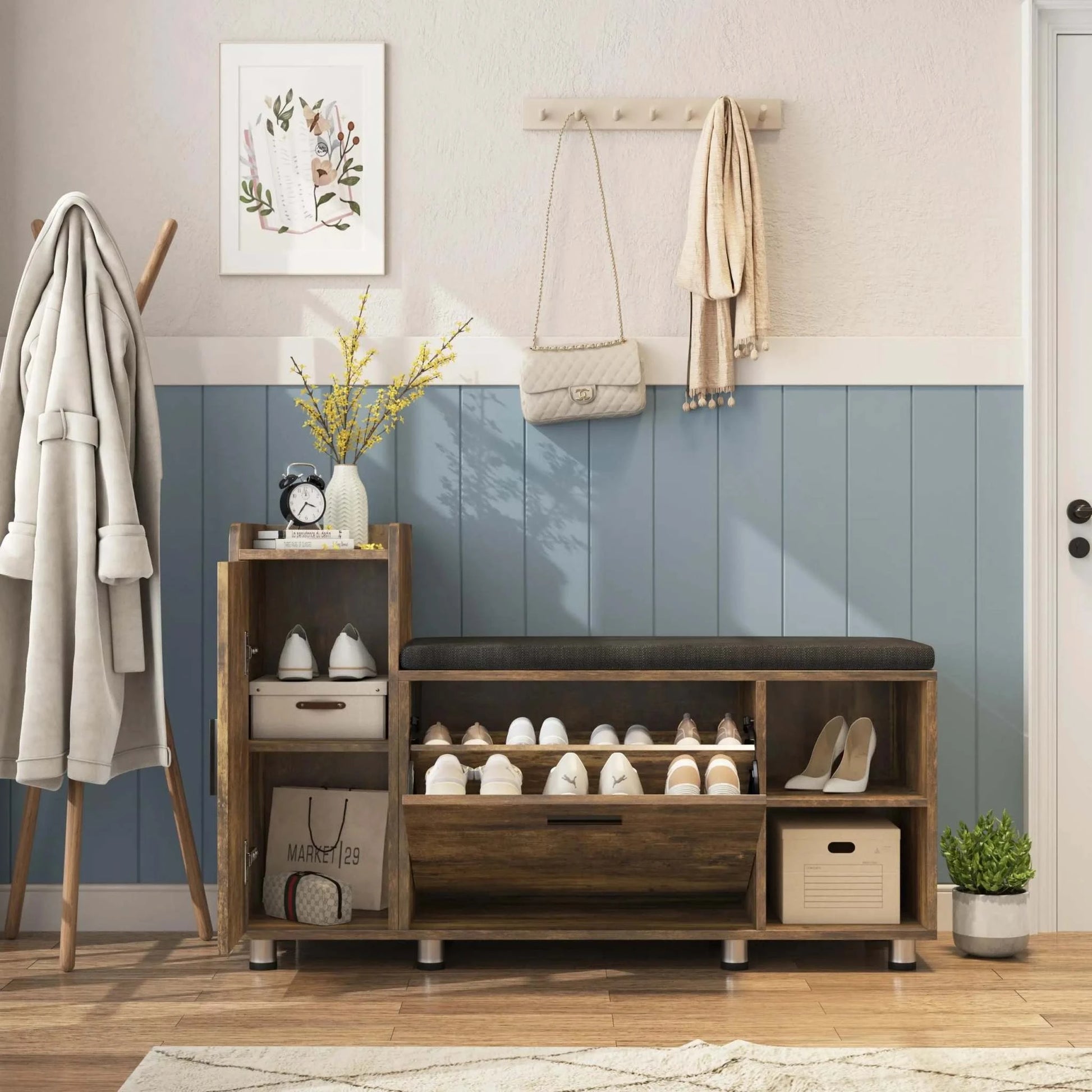 Cabinet with Adjustable Shelf for Living Room Furniture 🌟Transform your sitting room designs with this versatile Cabinet featuring an adjustable shelf and sleek minimalist modern design. Whether used as a shoe rack or storShop All I WantShop All I WantLiving Room Furniture 🌟
