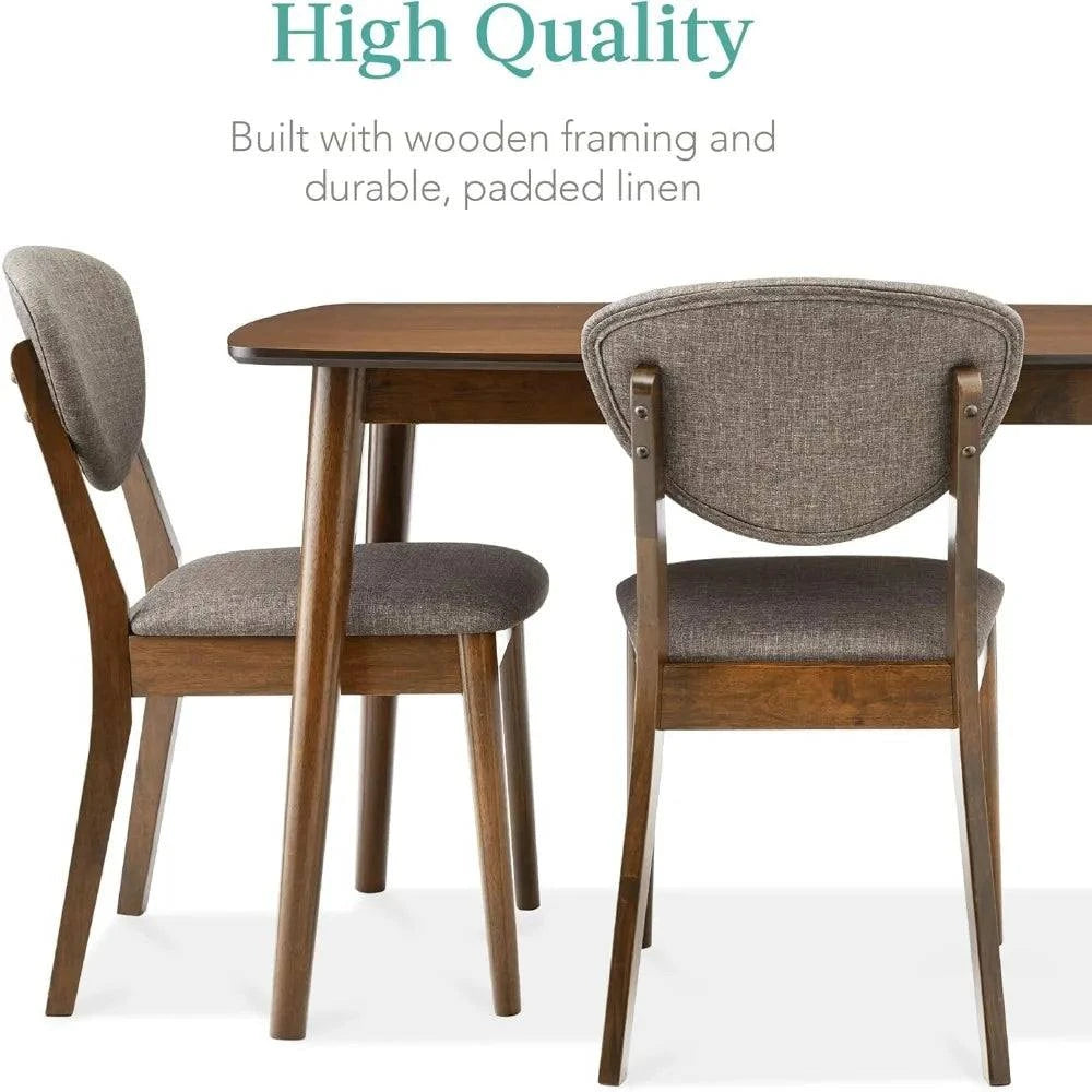 5-Piece Dining Set 🍽️ | Compact Mid-Century Table with 4 Chairs, LighTransform your dining area with the 5-Piece Dining Set 🍽️, featuring a compact Mid-Century table paired with 4 stylish chairs in light gray and walnut finishes. ThiShop All I WantShop All I Want5-Piece Dining Set 🍽️