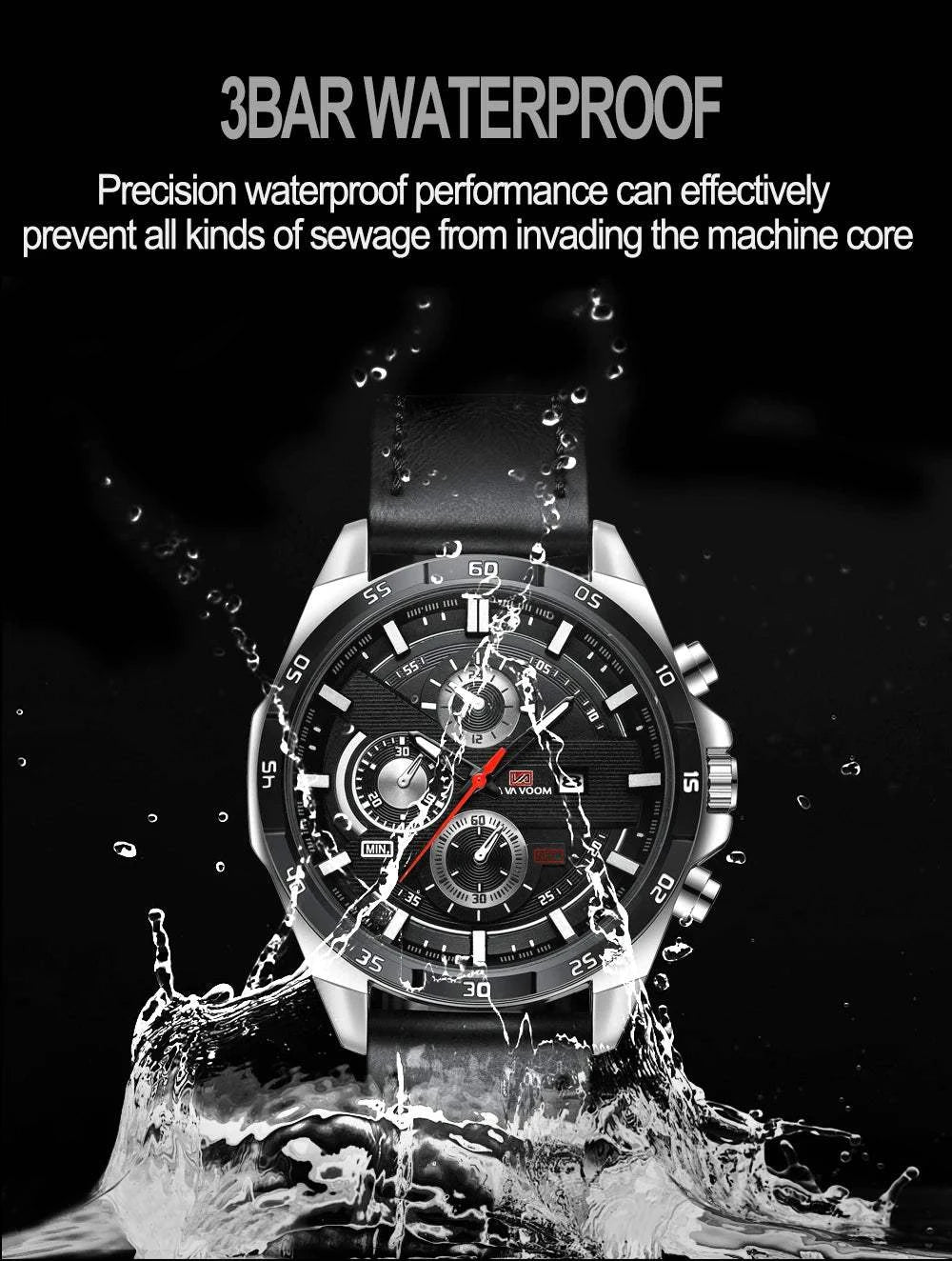 Men’s Sports Style Watch – 46mm Large Leather Racing Quartz Watch withThe Men’s Sports Style Watch is designed for the modern man who values both performance and style. This 46mm large watch features a striking black and rose gold coloShop All I WantShop All I WantSports Style Watch – 46mm Large Leather Racing Quartz Watch