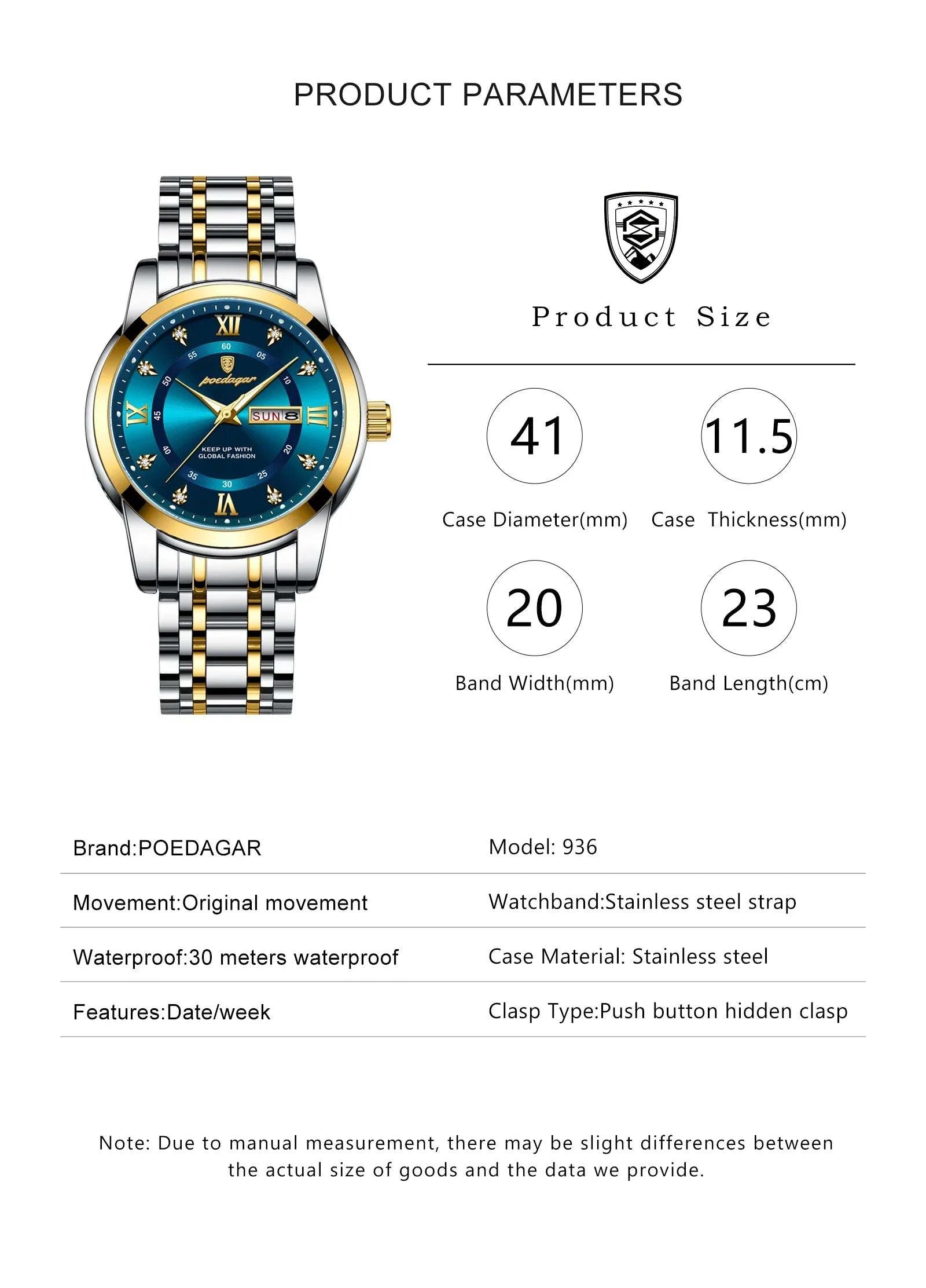 Luxury Watch for Men – Elegant Quartz Timepiece with Date & Week FunctThe Luxury Watch for Men combines sophistication and functionality in one stunning design. This elegant quartz timepiece features a date and week display, making it Shop All I WantShop All I WantLuxury Watch