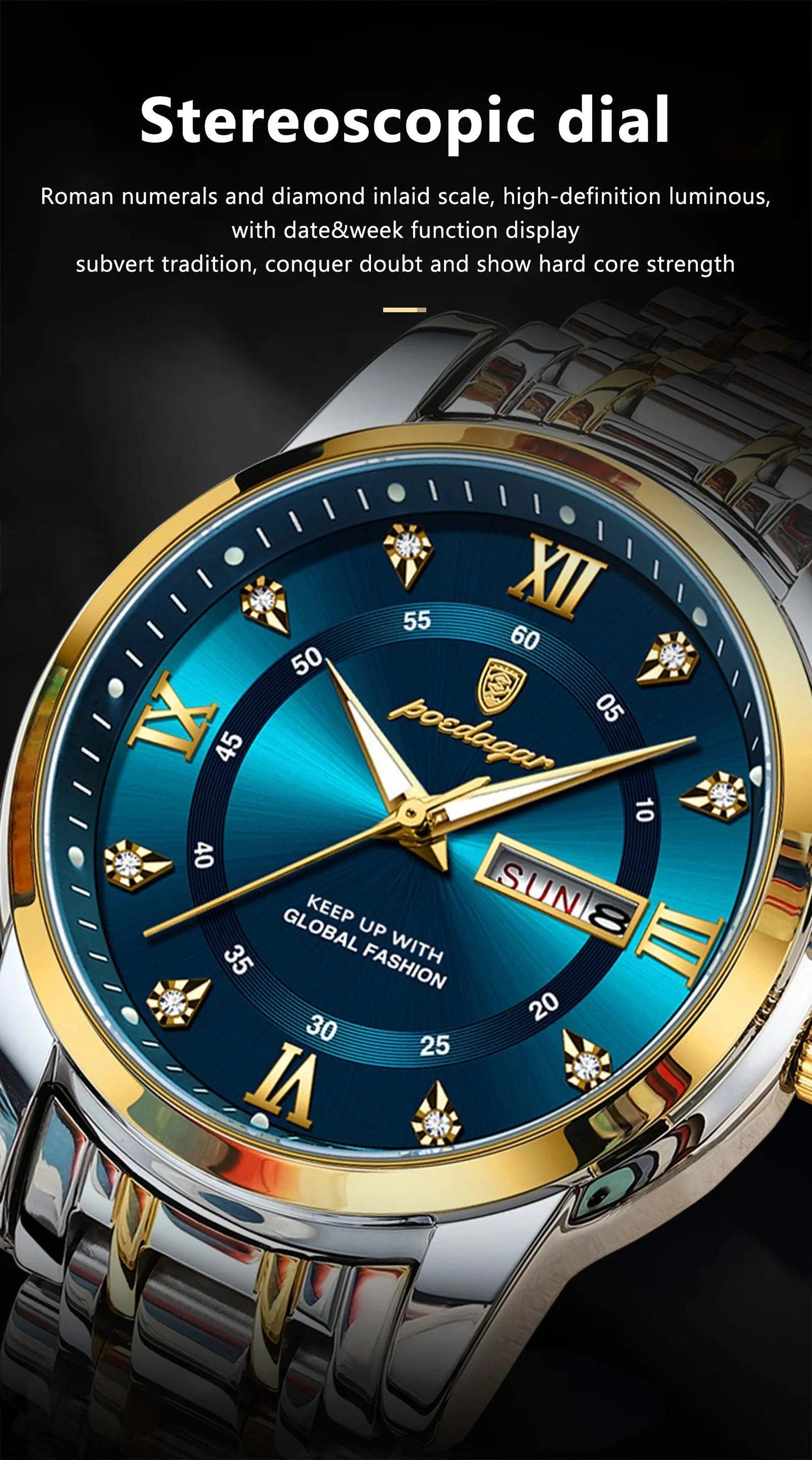 Luxury Watch for Men – Elegant Quartz Timepiece with Date & Week FunctThe Luxury Watch for Men combines sophistication and functionality in one stunning design. This elegant quartz timepiece features a date and week display, making it Shop All I WantShop All I WantLuxury Watch