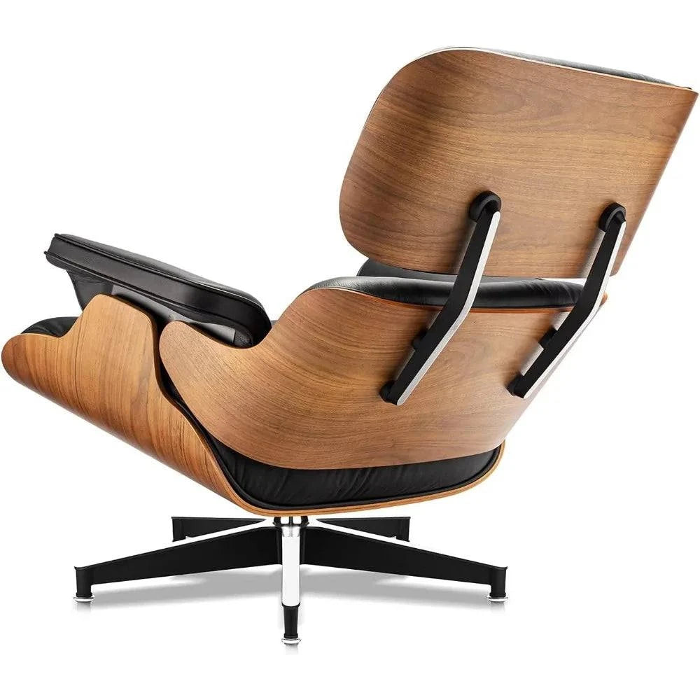 Black Leather Chaise Lounge Chair & Ottoman - Mid Century Modern DesigSPECIFICATIONSBrand Name: MKDKInstallation Method: self-containedOrigin: US(Origin)Hign-concerned Chemical: NoneType: Living Room FurnitureSpecific Use: Chaise LoungShop All I WantShop All I WantBlack Leather