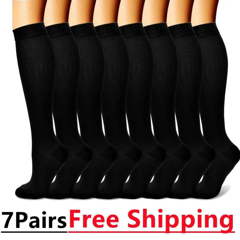 Knee High Compression Socks -Brooklyn active wear 🖤Comfort and support that lasts all day. Our advanced design on the classic compression socks in a breathable and snug fabric. Featuring knee-high length, graduated cSHOP ALL I WANTShop All I WantKnee High Compression Socks