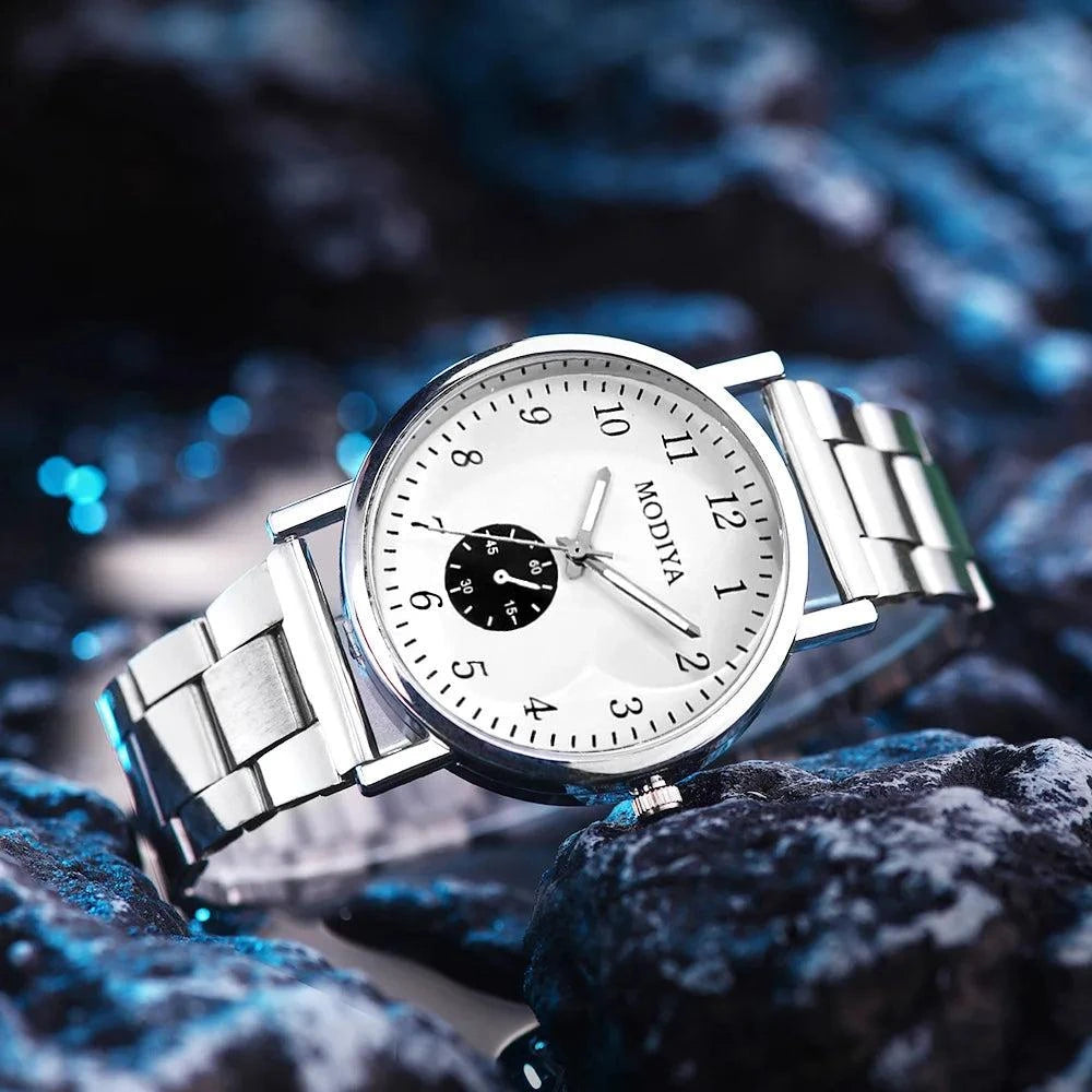 Casual Stainless Steel Mesh Belt Watch: Simple Dial Quartz Design for Discover the perfect accessory for any occasion with the Men’s Casual Stainless Steel Mesh Belt Watch. This sophisticated timepiece features a simple dial design thaShop All I WantShop All I WantCasual Stainless