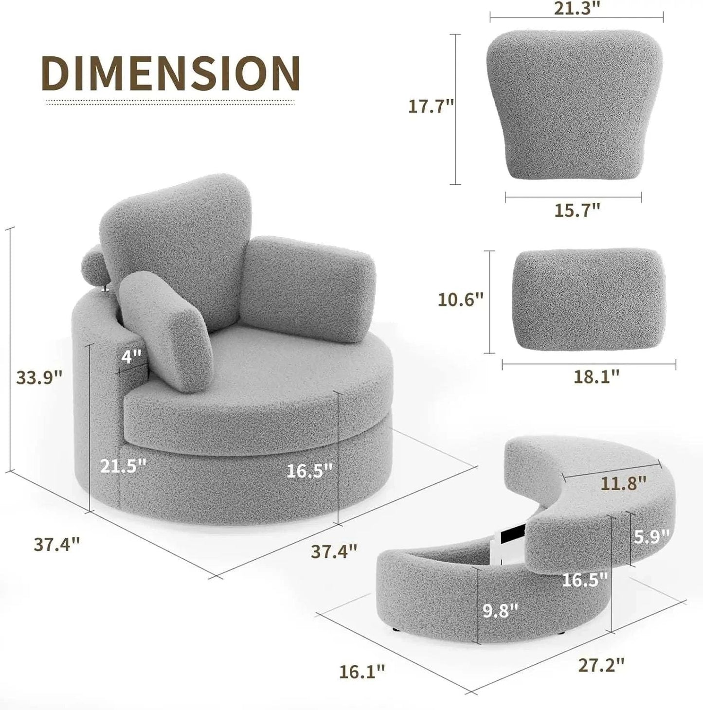 Cozy Round Reading Swivel Accent Chair โ With Ottoman & Pillow ๐๏ธElevate your living space with the Cozy Round Reading Swivel Accent Chair โ With Ottoman & Pillow ๐๏ธ Designed for both comfort and style, this chair features a Shop All I WantShop All I WantCorduroy Swivel Accent Chair โ