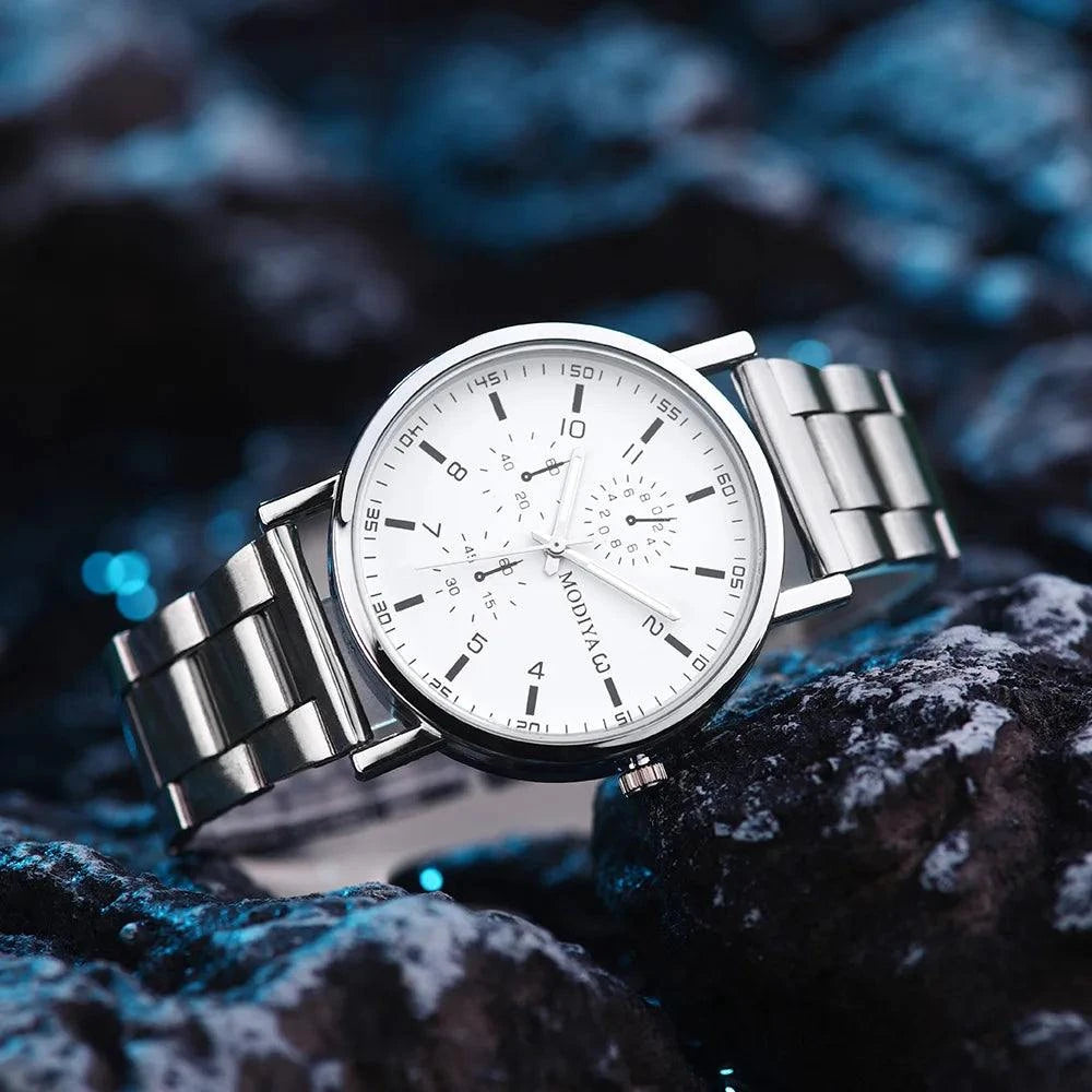 Casual Stainless Steel Mesh Belt Watch: Simple Dial Quartz Design for Discover the perfect accessory for any occasion with the Men’s Casual Stainless Steel Mesh Belt Watch. This sophisticated timepiece features a simple dial design thaShop All I WantShop All I WantCasual Stainless