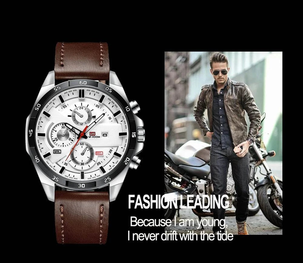 Men’s Sports Style Watch – 46mm Large Leather Racing Quartz Watch withThe Men’s Sports Style Watch is designed for the modern man who values both performance and style. This 46mm large watch features a striking black and rose gold coloShop All I WantShop All I WantSports Style Watch – 46mm Large Leather Racing Quartz Watch