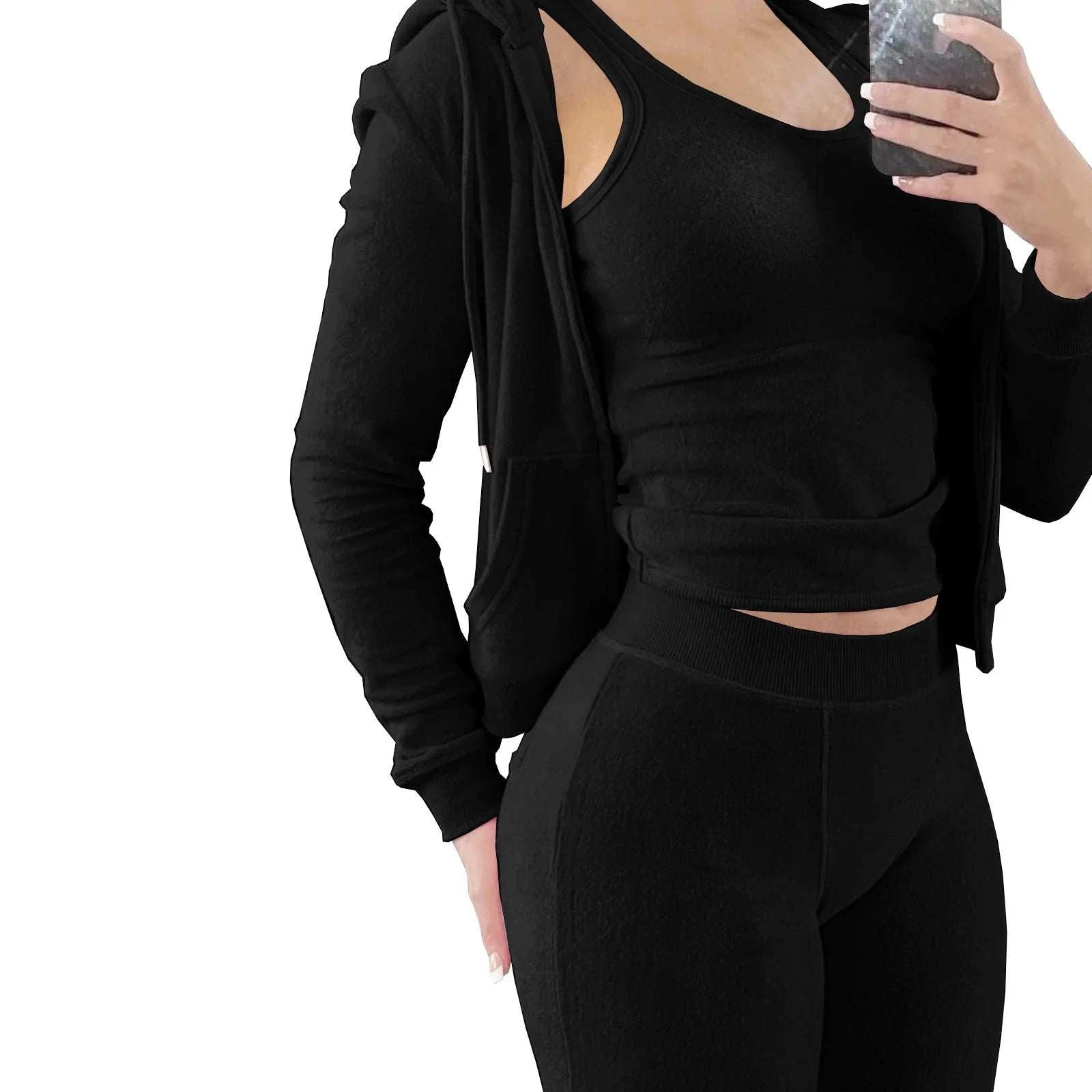 Fleece 3-Piece Set ๐โ๏ธ #LuxuryTracksuitIntroducing our Fleece 3-Piece Set โ the epitome of luxury and comfort for the autumn and winter seasons. Crafted with the finest fleece materials, this ensemble comSHOP ALL I WANTShop All I WantFleece 3-Piece Set