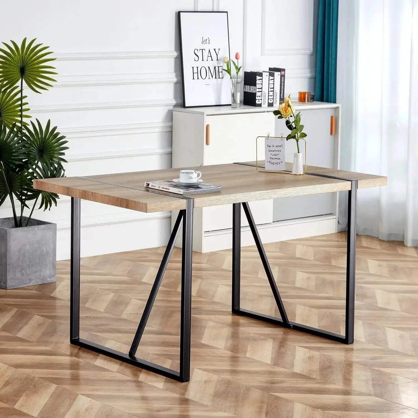 5-Piece Dining Set for 4 π½οΈ | 55β Mid-Century Modern Wooden Table witElevate your dining space with the 5-Piece Dining Set for 4, featuring a 55β Mid-Century Modern Wooden Table paired with fabric chairs. Designed with modern home desShop All I WantShop All I Want5-Piece Dining Set