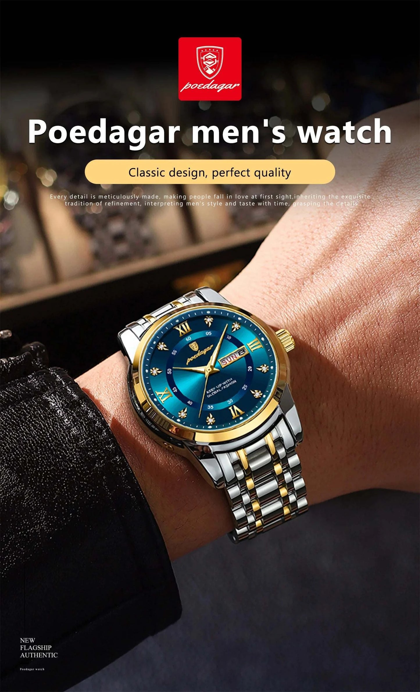 Luxury Watch for Men – Elegant Quartz Timepiece with Date & Week FunctThe Luxury Watch for Men combines sophistication and functionality in one stunning design. This elegant quartz timepiece features a date and week display, making it Shop All I WantShop All I WantLuxury Watch