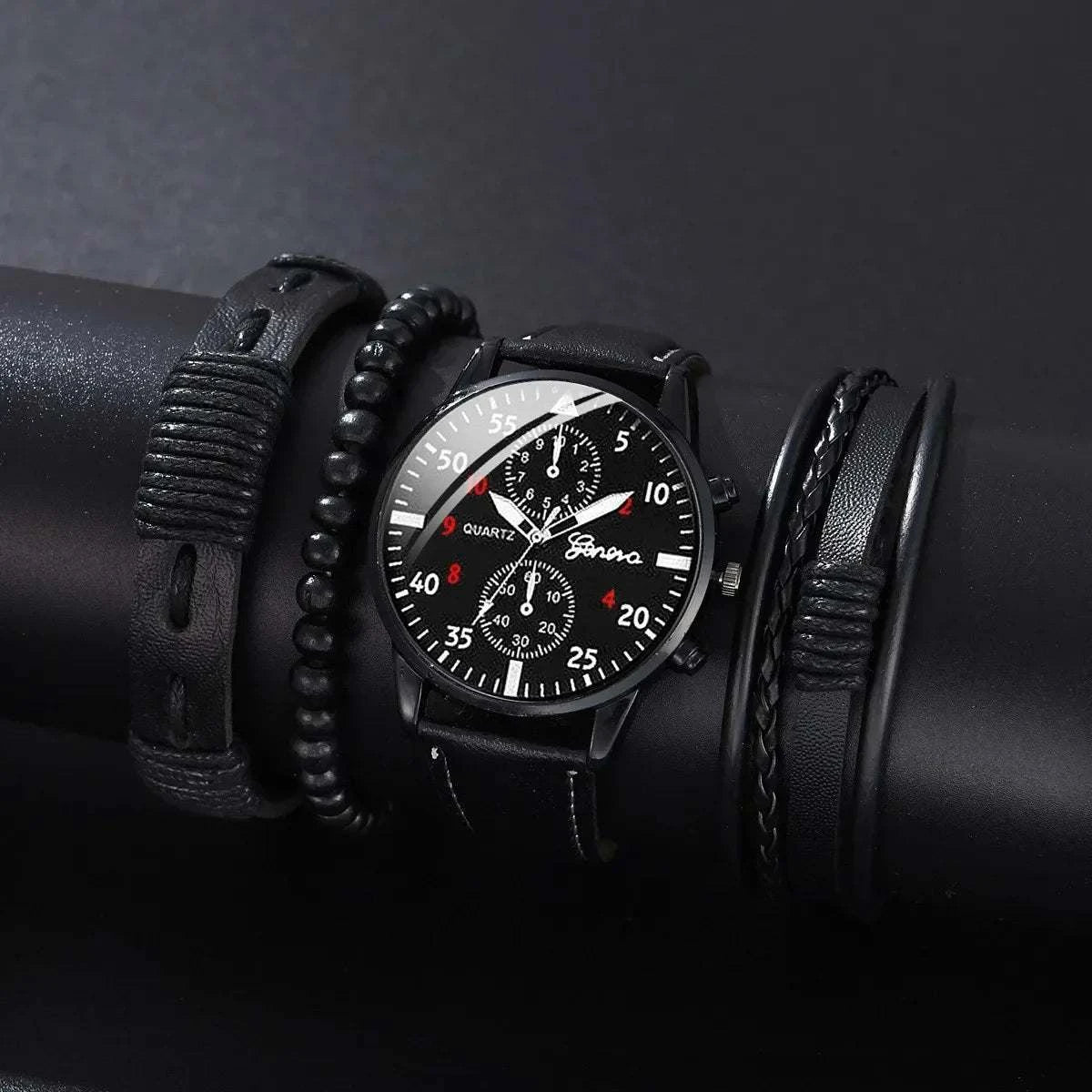 Men's Sports Watches Set | Luxury Quartz Wristwatch with Leather BraceElevate your style with this men's sports watches set, featuring a luxurious quartz wristwatch and a brown leather bracelet. This casual clock watch is perfect for bShop All I WantShop All I WantSports Watches Set