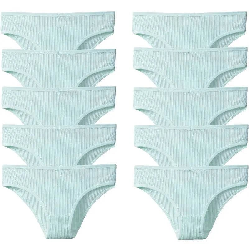 10PCS Women’s Panties Set | Sexy Breathable Cotton Striped Briefs 🌸Indulge in comfort with the 10PCS set of women's panties. These sexy and breathable cotton striped briefs are designed for all-day wear, combining style and comfort Shop All I WantShop All I WantSexy Breathable Cotton Striped Briefs 🌸