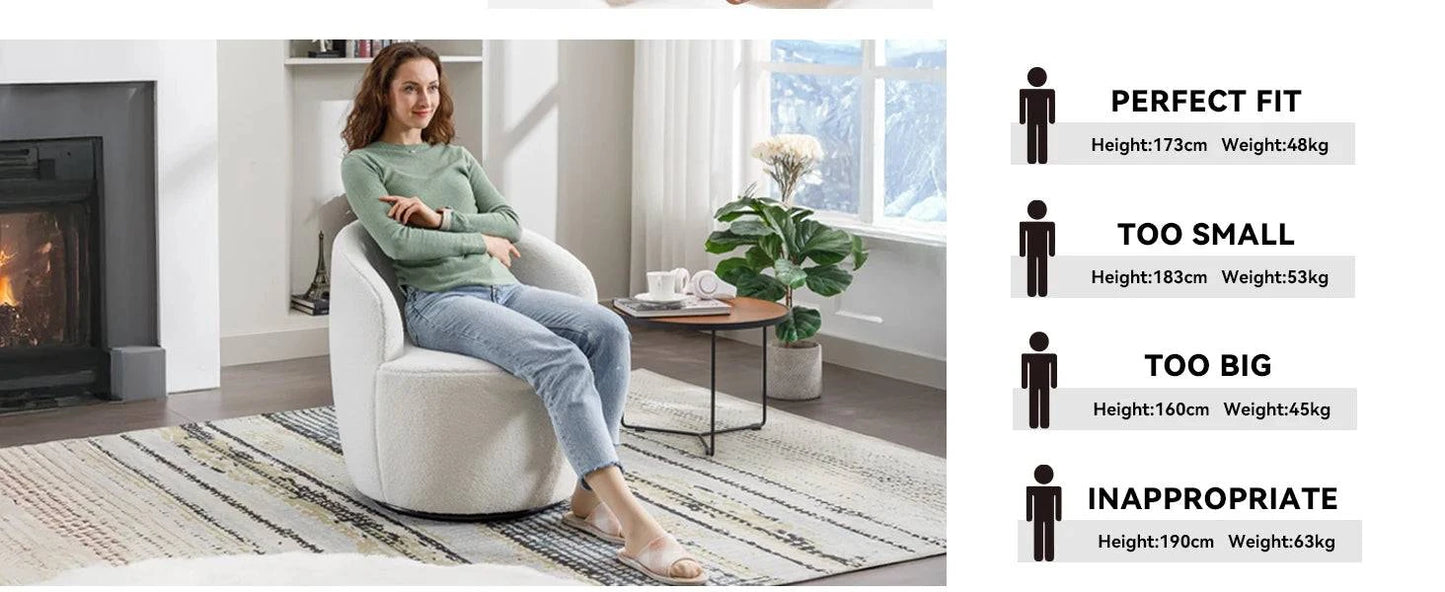 Bouclé Swivel Barrel Chairs – Comfy & Stylish Set of 2 🪑Enhance your sitting room designs with these Bouclé Swivel Barrel Chairs, a perfect duo for modern home design ideas. Featuring a minimalist modern aesthetic, these Shop All I WantShop All I WantBouclé Swivel Barrel Chairs – Comfy & Stylish Set