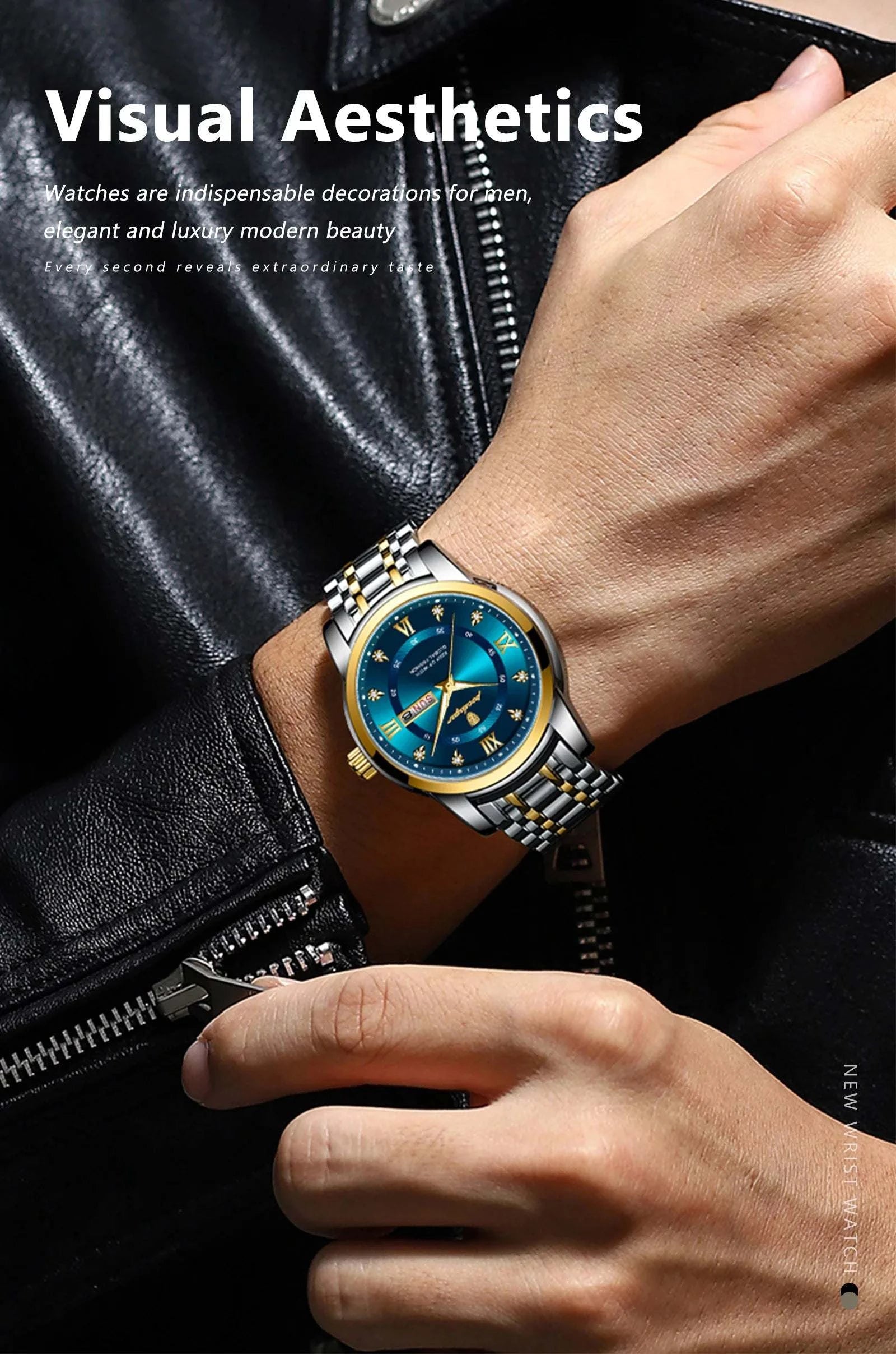Luxury Watch for Men – Elegant Quartz Timepiece with Date & Week FunctThe Luxury Watch for Men combines sophistication and functionality in one stunning design. This elegant quartz timepiece features a date and week display, making it Shop All I WantShop All I WantLuxury Watch