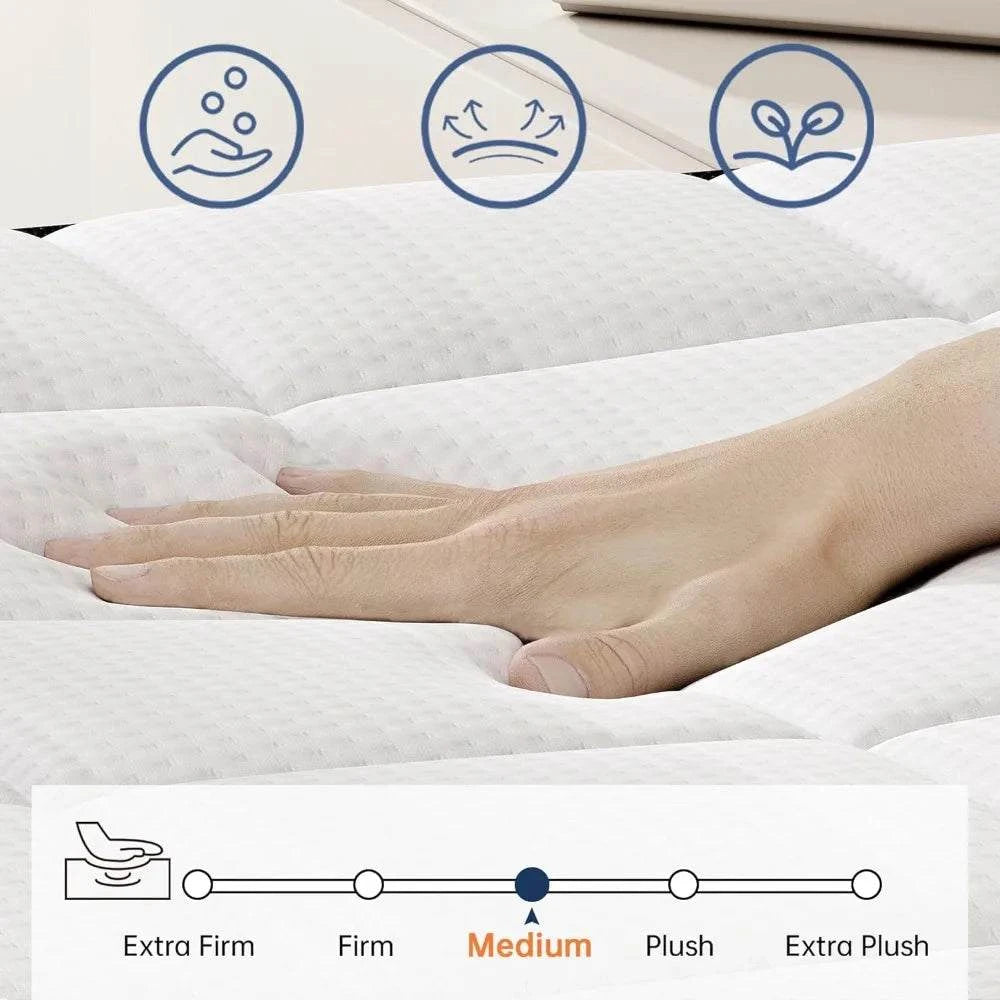 12-Inch Hybrid King Mattress 🛏️ Medium firm with strong edge support Experience the perfect balance of comfort and support with the 12-Inch Hybrid King Mattress 🛏️, designed for medium-firm comfort with strong edge support and memoryShop All I WantShop All I Want12-Inch Hybrid King Mattress 🛏️ Medium firm
