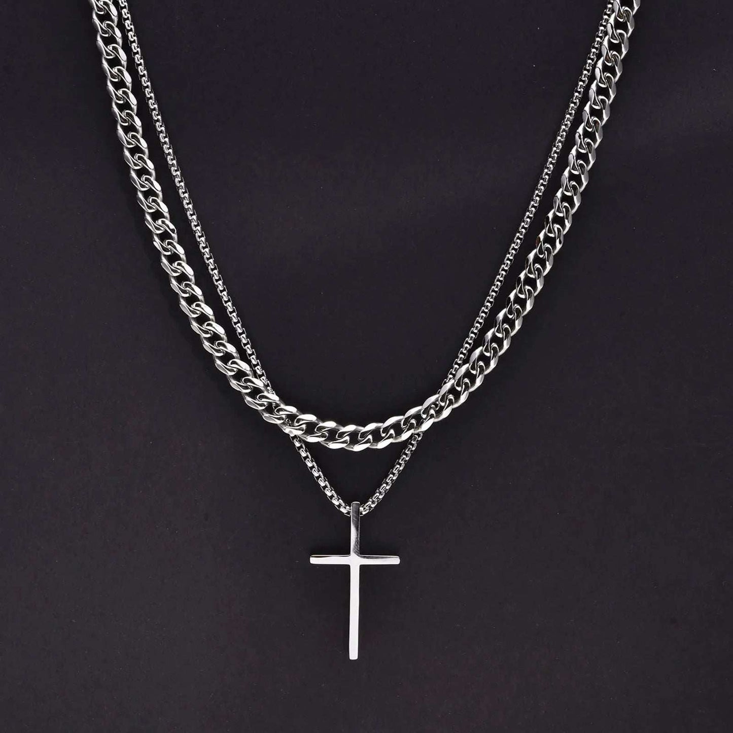 Layered Cross Pendant Necklace for Men ✝️🔗This Layered Cross Pendant Necklace for Men is a stylish and meaningful accessory. Here are the key details:
Design: The necklace features a layered design with muSHOP ALL I WANTShop All I WantLayered Cross Pendant Necklace