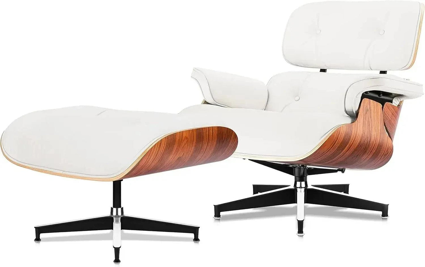 Black Leather Chaise Lounge Chair & Ottoman - Mid Century Modern DesigSPECIFICATIONSBrand Name: MKDKInstallation Method: self-containedOrigin: US(Origin)Hign-concerned Chemical: NoneType: Living Room FurnitureSpecific Use: Chaise LoungShop All I WantShop All I WantBlack Leather