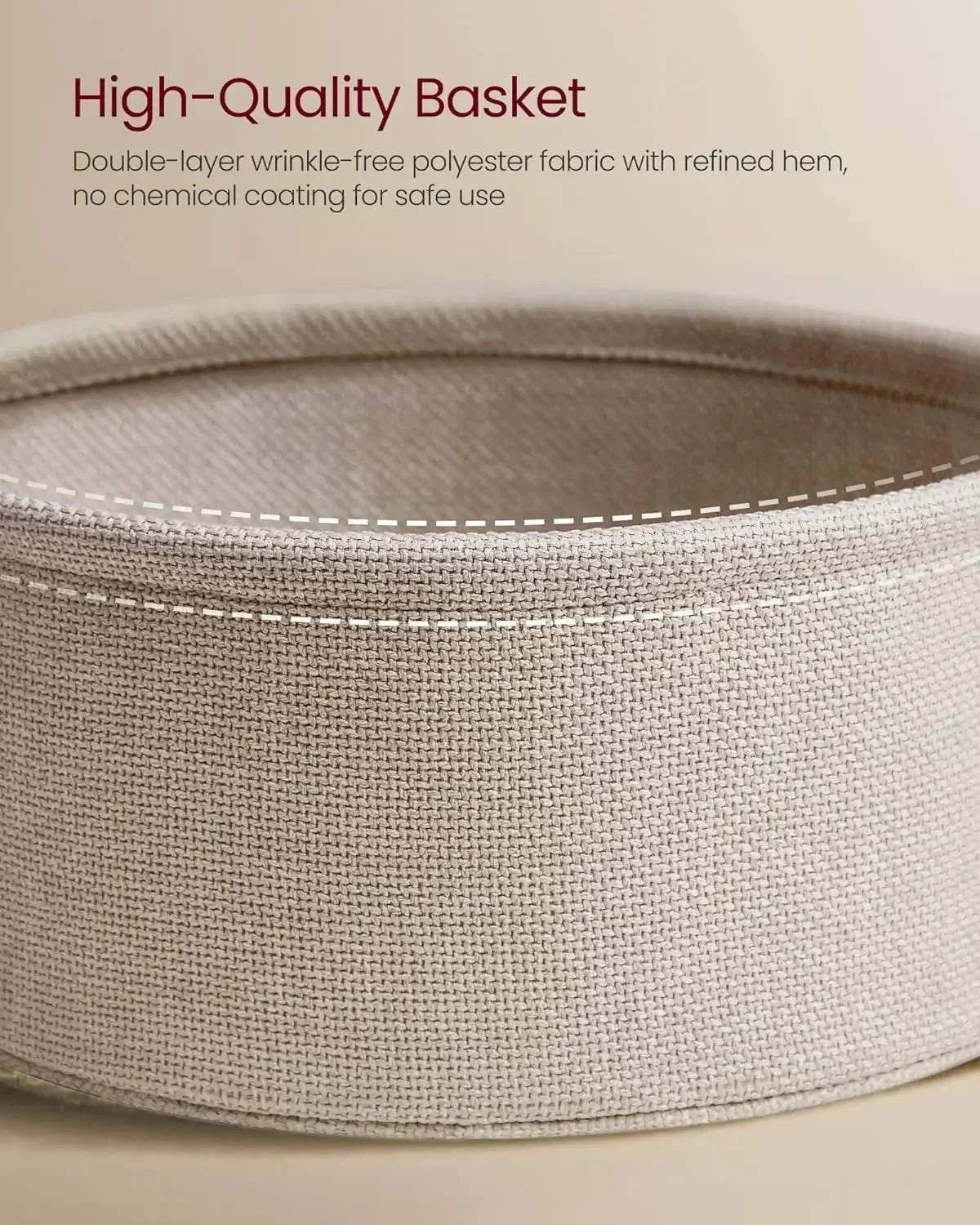 Shop All I Want Coffee Table with Storage 🛋️ | Round Center Table with Fabric Basket,Elevate your living space with this Coffee Table with Storage. Featuring a round design, it seamlessly blends with modern decor while offering practical storage. TheShop All I WantShop All I WantCoffee Table with Storage