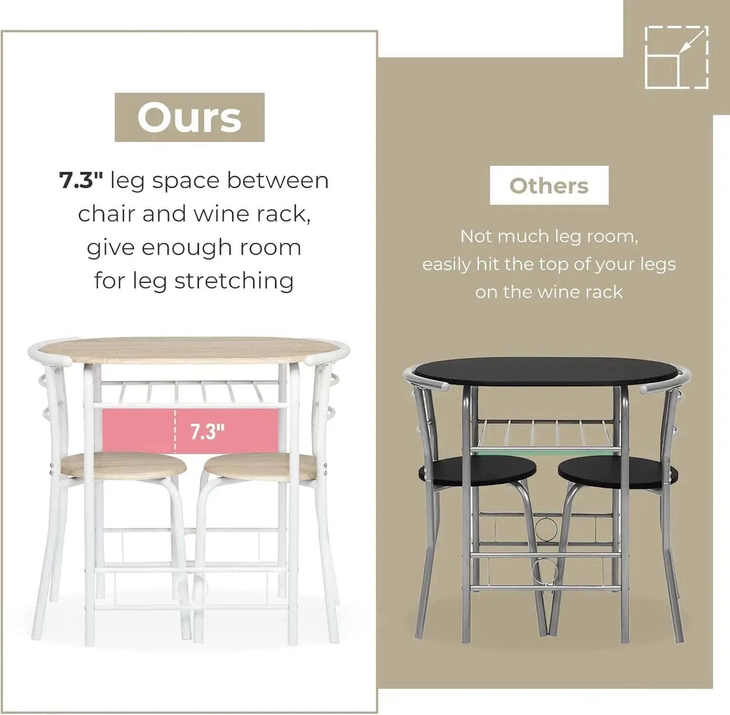 3-Piece Dining Set for Small SpacesMaximize your dining area with this 3-Piece Dining Set for Small Spaces, designed to bring both style and functionality to your home. Its modern style complements anShop All I WantShop All I Want3-Piece Dining Set