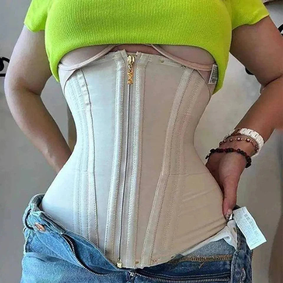 Plus Size Fajas Waist Trainer: Tummy Control Body Shaper! 💪✨Transform your silhouette with our women's plus-size fajas waist trainer! Designed for ultimate comfort and support, this corset features a zipper vest style that ofShop All I WantShop All I WantPlus Size