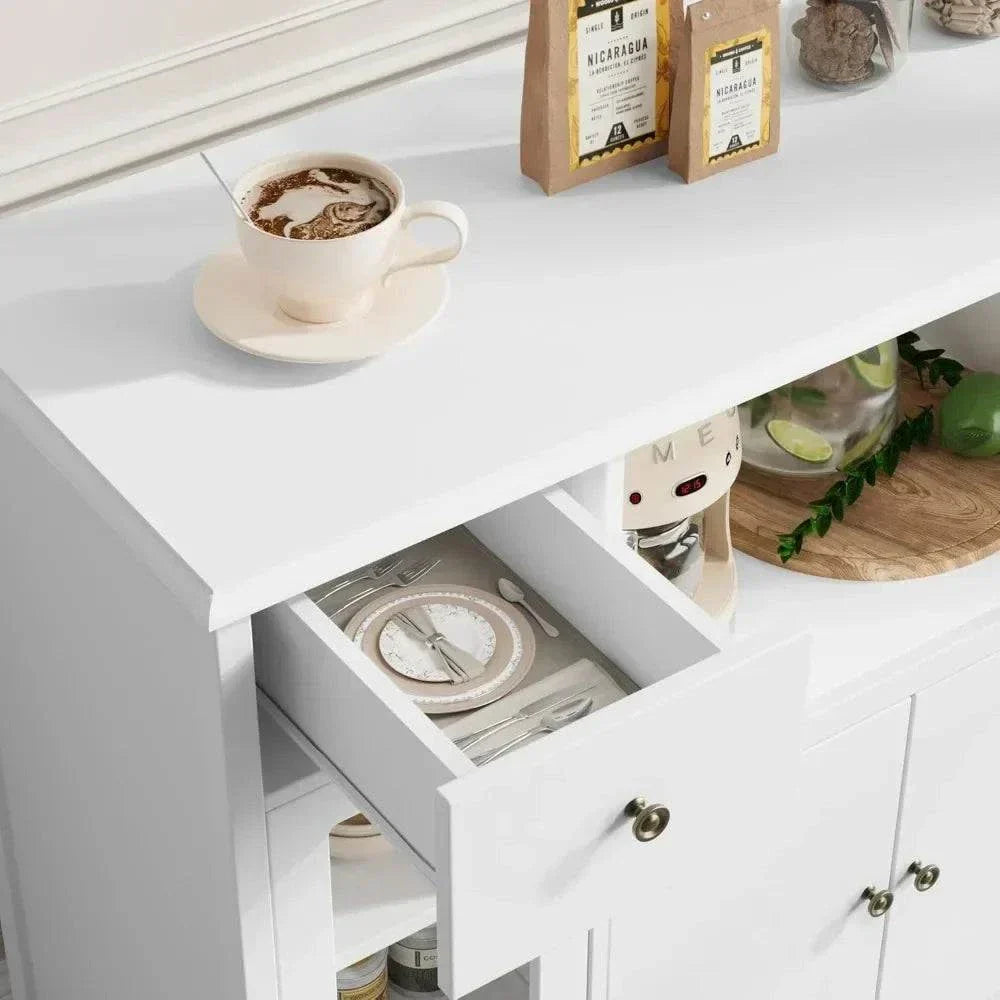 Shop All I Want Buffet Cabinet Sideboard with Doors & Drawer | Storage Cabinet with AdUpgrade your kitchen or dining room with this versatile Buffet Cabinet Sideboard. Featuring doors, a drawer, and adjustable shelves, it’s perfect for organizing yourShop All I WantShop All I WantAdjustable Shelves, Microwave Stand