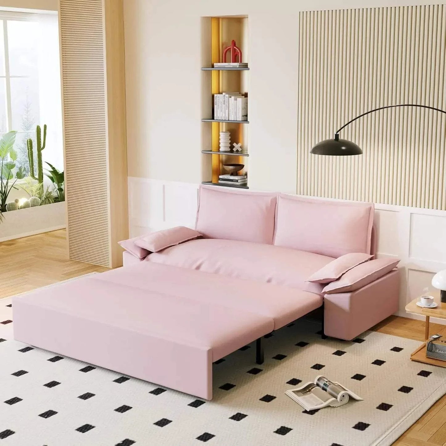 3-in-1 Convertible Queen Bed Sofa Size: 33.1 x 70.1 x 36Transform your sitting room designs with this Size: 33.1 x 70.1 x 36 3-in-1 Convertible Queen Bed Sofa, the perfect blend of style and versatility for modern home deShop All I WantShop All I Want-1 Convertible Queen Bed Sofa