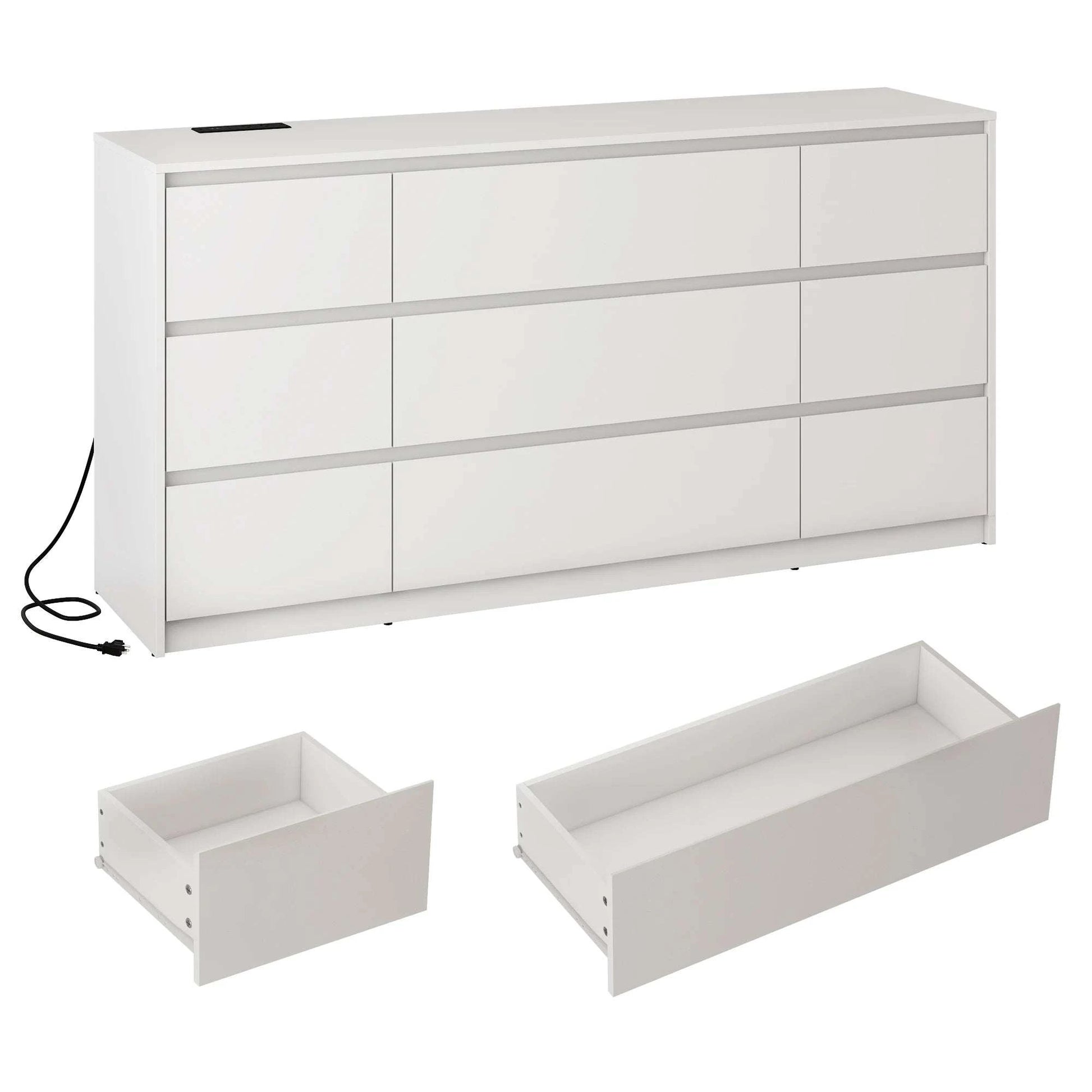 9-Drawer Dresser with Charging Station & Modern Design ⚡Keep your essentials organized in style with this 9-Drawer Dresser, featuring a built-in charging station for your devices. The modern design blends seamlessly into Shop All I WantShop All I Want9-Drawer Dresser