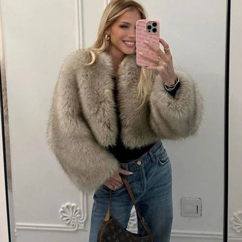 Gradient Cropped Faux Fur Coat – Iconic Street Fashion for Women, WintStep into winter with style in our Iconic Street Fashion Gradient Cropped Faux Fur Coat. This luxurious piece is designed for the cool girls who want to make a stateShop All I WantShop All I WantGradient Cropped Faux Fur Coat – Iconic Street Fashion