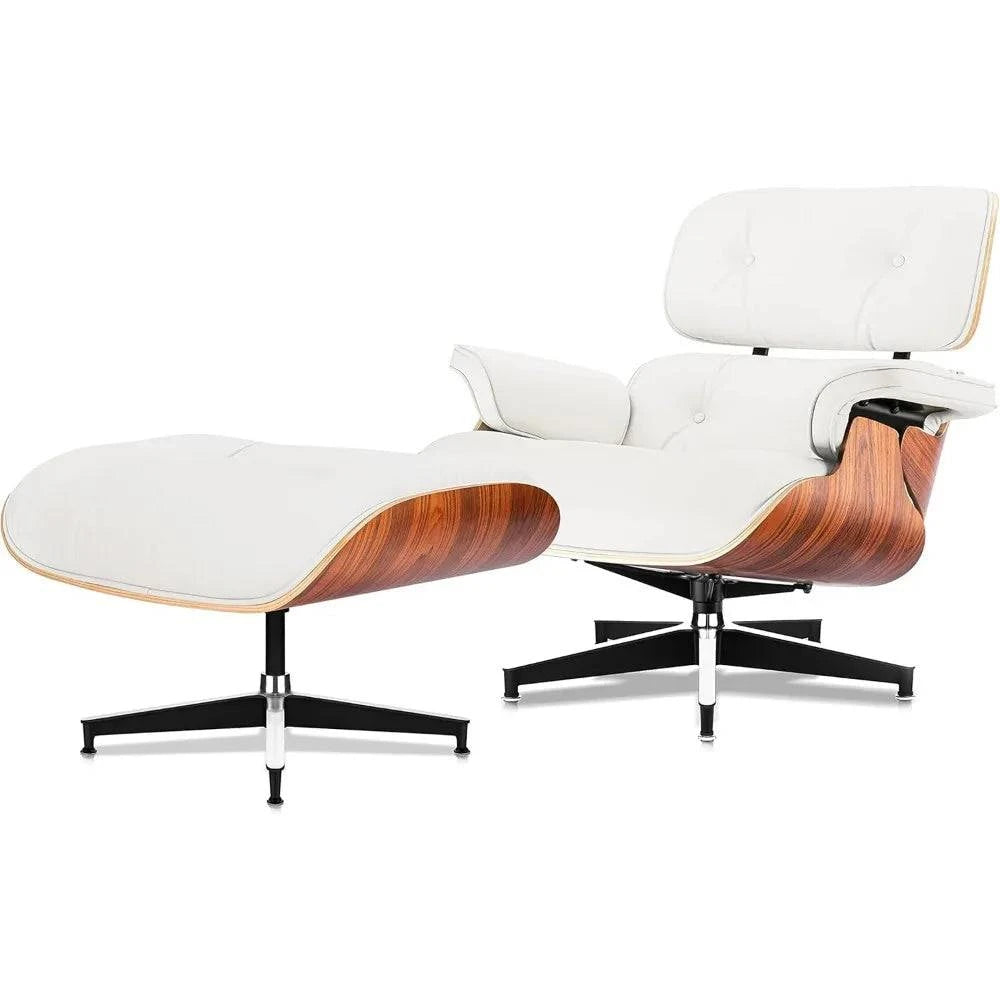 Black Leather Chaise Lounge Chair & Ottoman - Mid Century Modern DesigSPECIFICATIONSBrand Name: MKDKInstallation Method: self-containedOrigin: US(Origin)Hign-concerned Chemical: NoneType: Living Room FurnitureSpecific Use: Chaise LoungShop All I WantShop All I WantBlack Leather
