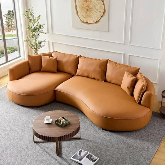 Curved Cloud Sofa for Living Room - 4-Seat Upholstered Eco-Leather CouTransform your living space with the Curved Cloud Sofa – a perfect blend of modern style and space-saving design. Upholstered in eco-leather and featuring a sleek orShop All I WantShop All I WantCurved Cloud Sofa