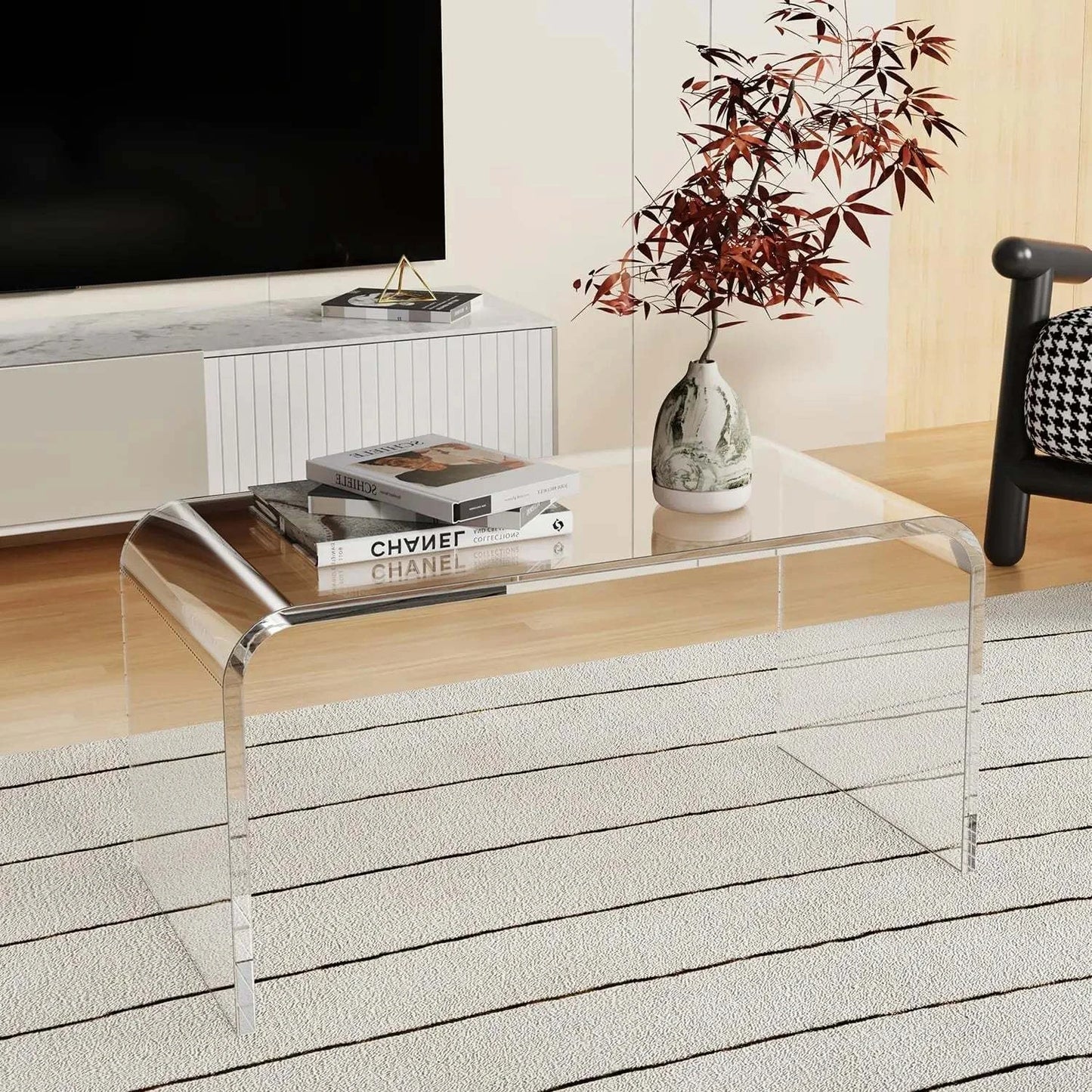 Coffee Table, 44" L x 16" W x 16'' H x 3/4''This sleek Coffee Table combines modern style with practicality. Measuring 44" L x 16" W x 16" H, it offers ample surface space for your living room essentials, whilShop All I WantShop All I WantCoffee Table, 44"