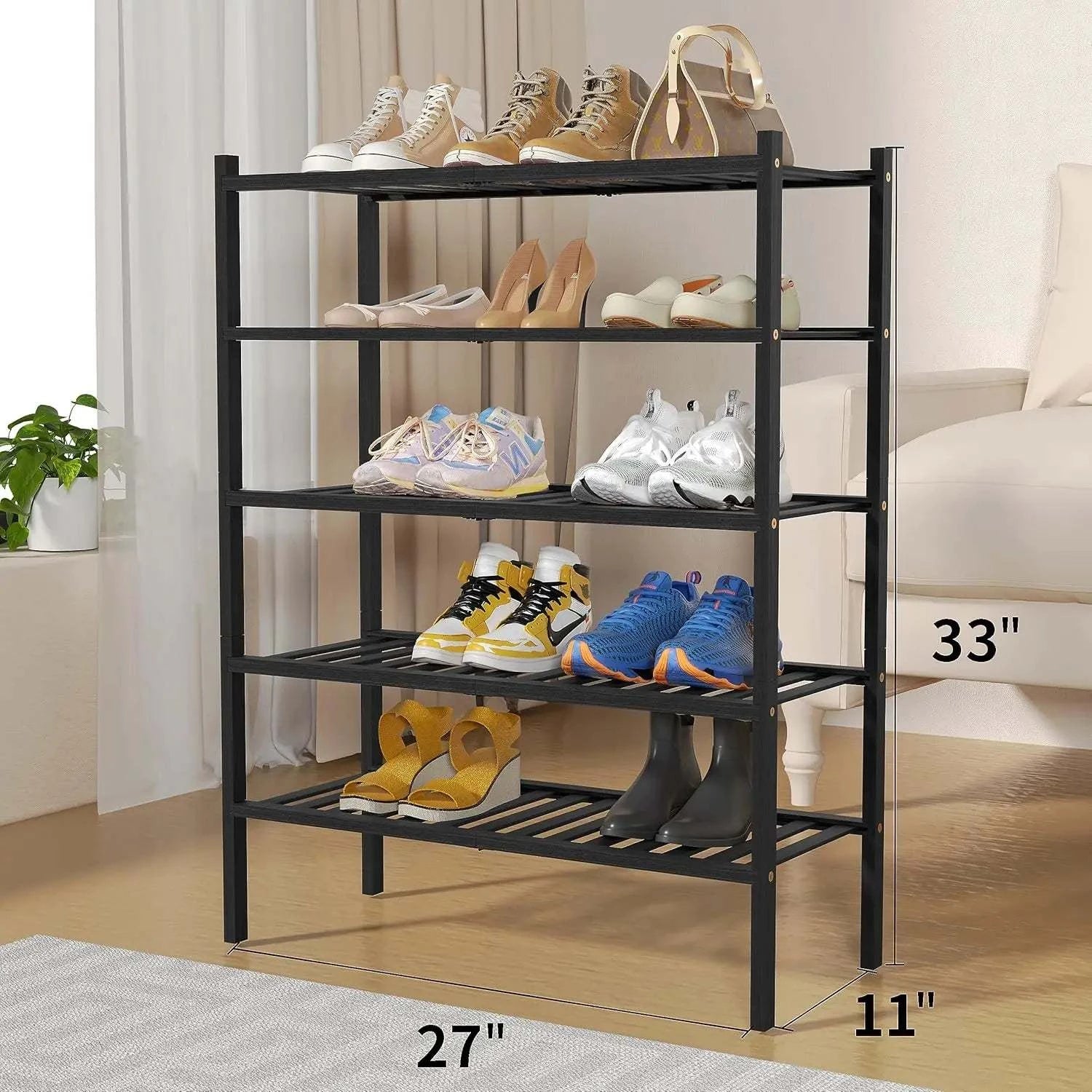 5-Tier Bamboo Shoe Rack Organizer 👟 | Foldable, Stackable, Large BlacMaximize your storage space with the 5-Tier Bamboo Shoe Rack Organizer 👟, a stylish and functional addition to any home. Made from durable bamboo, this organizer isShop All I WantShop All I Want5-Tier Bamboo Shoe Rack Organizer 👟