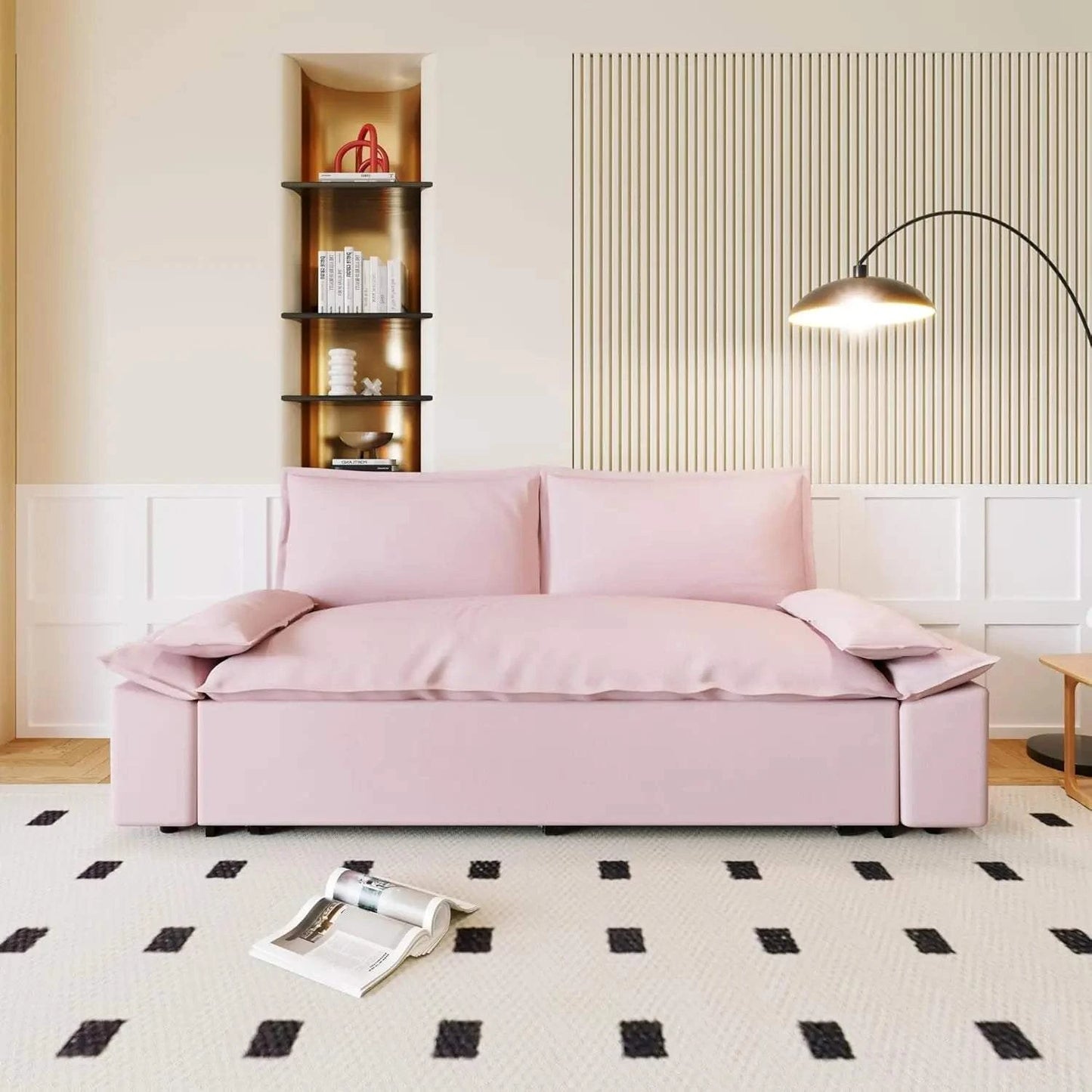 3-in-1 Convertible Queen Bed Sofa Size: 33.1 x 70.1 x 36Transform your sitting room designs with this Size: 33.1 x 70.1 x 36 3-in-1 Convertible Queen Bed Sofa, the perfect blend of style and versatility for modern home deShop All I WantShop All I Want-1 Convertible Queen Bed Sofa