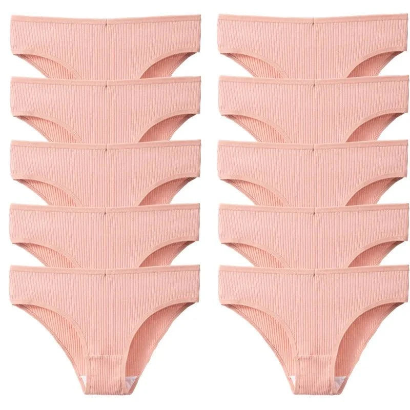 10PCS Women’s Panties Set | Sexy Breathable Cotton Striped Briefs 🌸Indulge in comfort with the 10PCS set of women's panties. These sexy and breathable cotton striped briefs are designed for all-day wear, combining style and comfort Shop All I WantShop All I WantSexy Breathable Cotton Striped Briefs 🌸