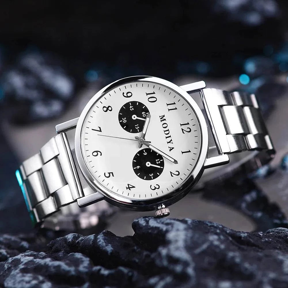 Casual Stainless Steel Mesh Belt Watch: Simple Dial Quartz Design for Discover the perfect accessory for any occasion with the Men’s Casual Stainless Steel Mesh Belt Watch. This sophisticated timepiece features a simple dial design thaShop All I WantShop All I WantCasual Stainless