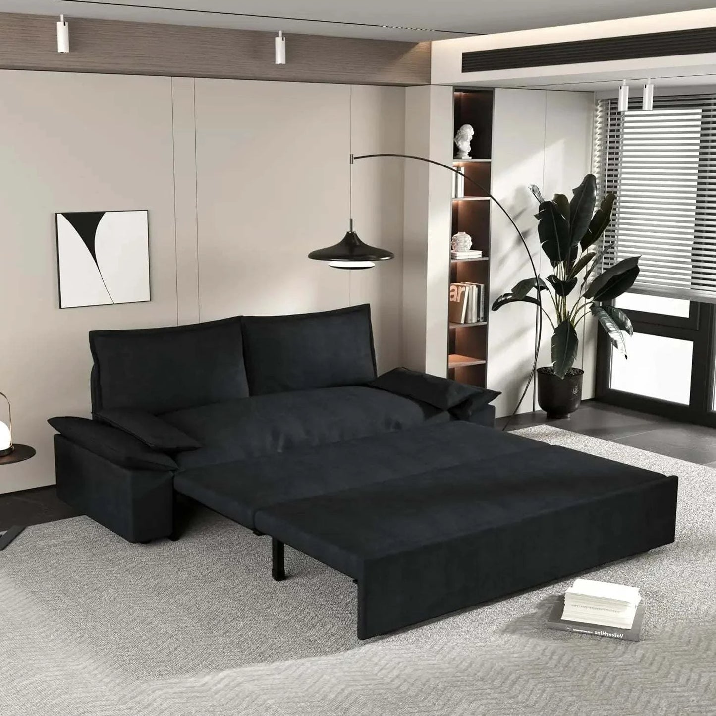3-in-1 Convertible Queen Bed Sofa Size: 33.1 x 70.1 x 36Transform your sitting room designs with this Size: 33.1 x 70.1 x 36 3-in-1 Convertible Queen Bed Sofa, the perfect blend of style and versatility for modern home deShop All I WantShop All I Want-1 Convertible Queen Bed Sofa