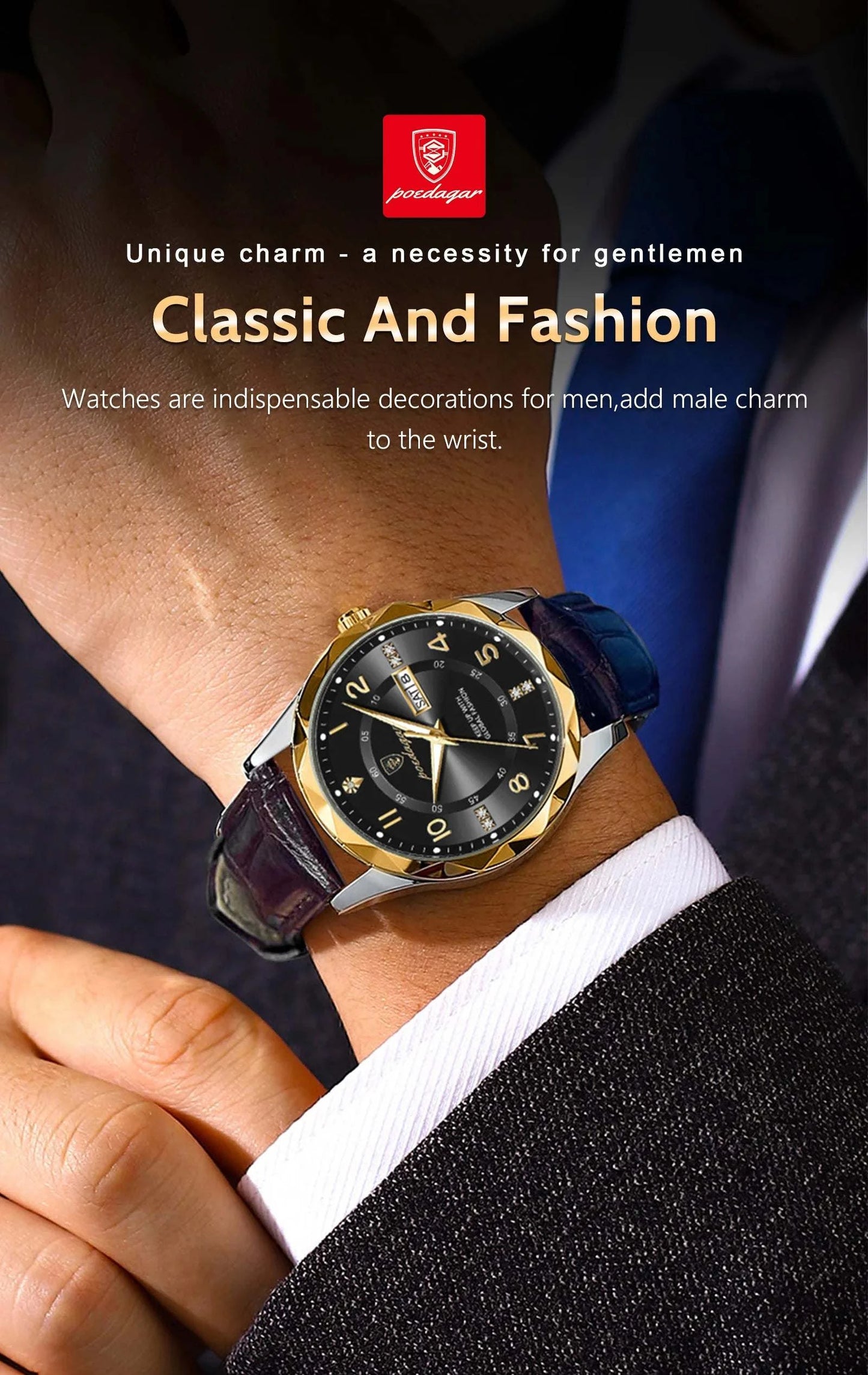 Luxury High-Quality Men’s Watch – Sport Quartz, Waterproof Luminous DaMake a bold statement with the POEDAGAR Fashion Men’s Wristwatch, a luxury timepiece designed for the sophisticated man. This stylish chronograph features a strikingShop All I WantShop All I WantLuxury High-Quality Men’