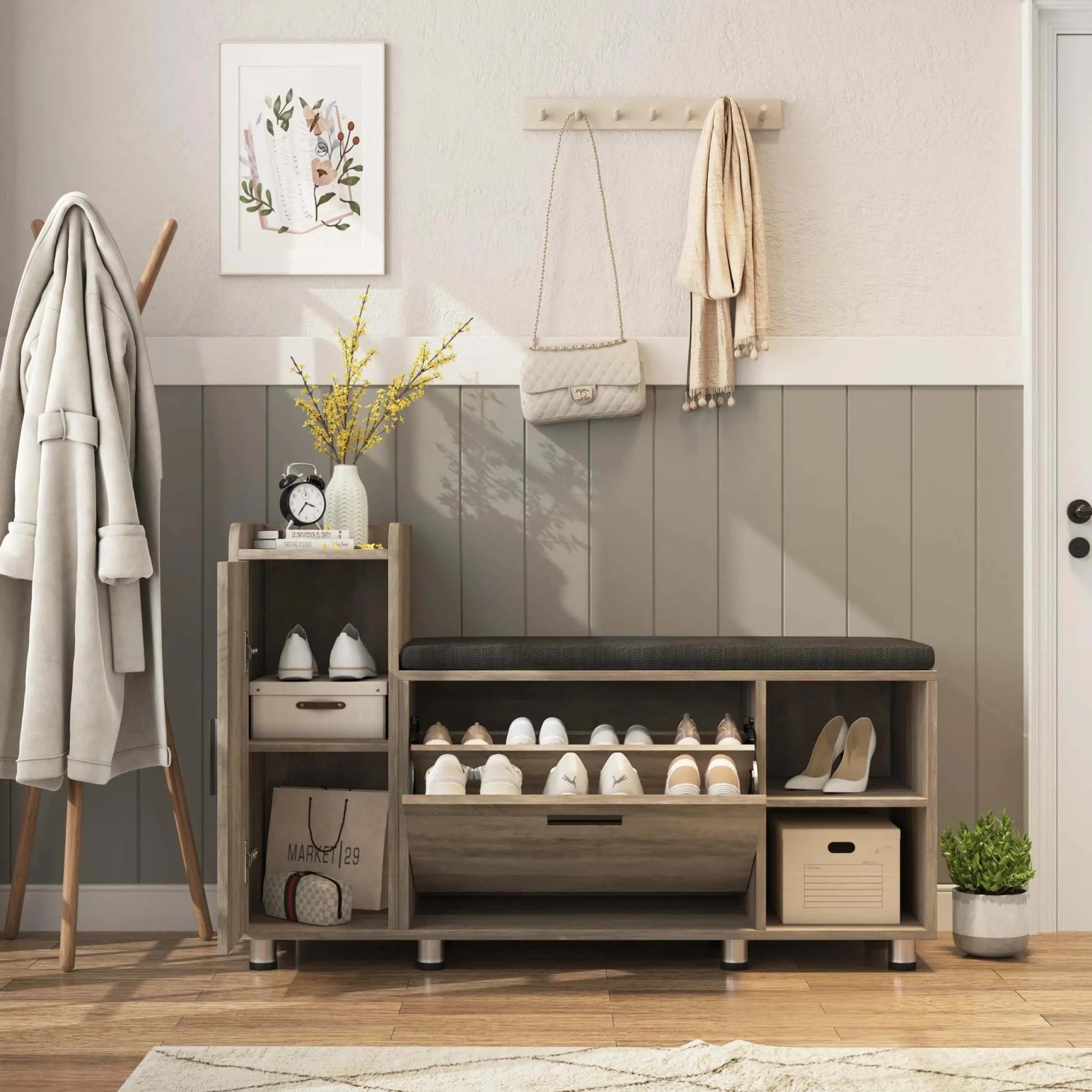 Cabinet with Adjustable Shelf for Living Room Furniture 🌟Transform your sitting room designs with this versatile Cabinet featuring an adjustable shelf and sleek minimalist modern design. Whether used as a shoe rack or storShop All I WantShop All I WantLiving Room Furniture 🌟