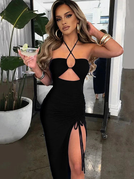 Sleeveless Sexy Slim Night Club Party DressElevate your summer wardrobe with the Elegant V-Neck Hollow Out Sheath Dress. This knee-length dress combines a sleek, slim fit with a sophisticated V-neckline and aSHOP ALL I WANTShop All I WantSleeveless Sexy Slim Night Club Party Dress