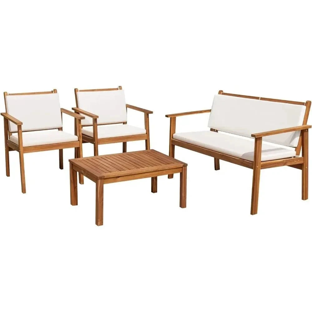 4-Piece Acacia Wood Patio Set with Cushions 🌞Transform your outdoor space with the stylish and comfortable 4-Piece Acacia Wood Patio Set with Cushions. Perfect for modern home design ideas, this garden sofa setShop All I WantShop All I Want4-Piece Acacia Wood Patio Set
