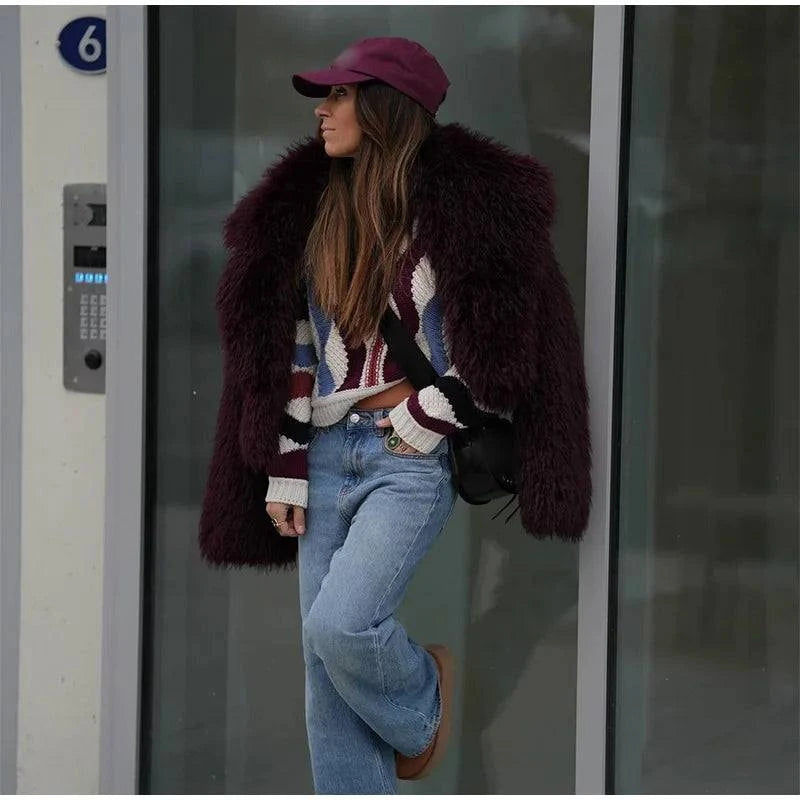Women’s Faux Fur Jacket Coat – Warm Fluffy Lapel Cardigan for Winter 2Stay stylish and cozy this winter with the Women’s Faux Fur Jacket Coat, a must-have for your cold-weather wardrobe. Crafted from luxurious faux fur, this fluffy coaShop All I WantShop All I WantFaux Fur Jacket Coat – Warm Fluffy Lapel Cardigan