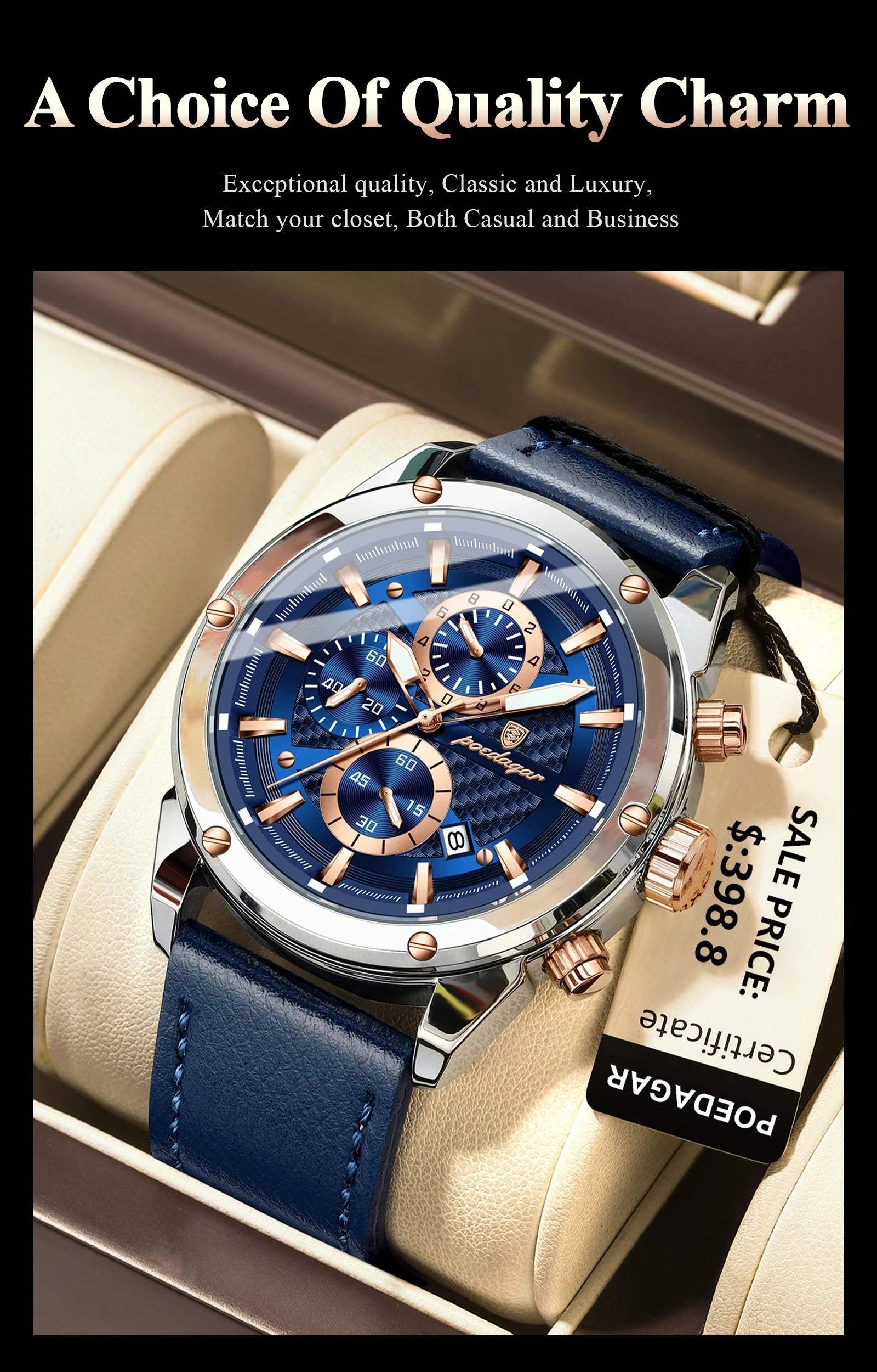 Elegant Men’s Quartz Watch – Waterproof Luminous Sports Timepiece withThe Elegant Men’s Quartz Watch offers both sophistication and functionality. Its waterproof design and luminous hands make it perfect for both daily wear and active Shop All I WantShop All I WantQuartz Watch – Waterproof Luminous Sports Timepiece