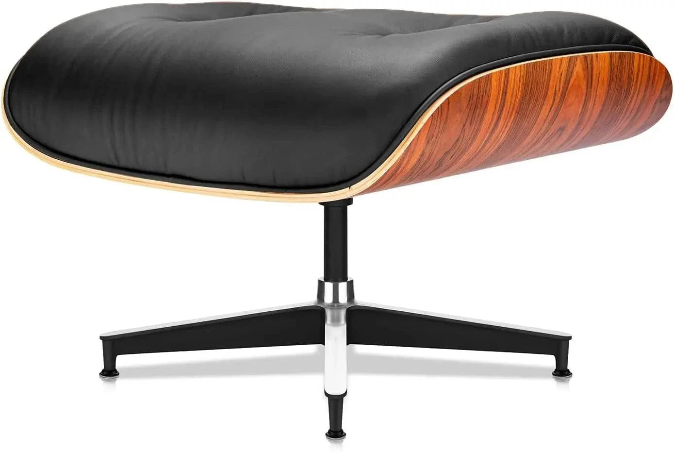 Black Leather Chaise Lounge Chair & Ottoman - Mid Century Modern DesigSPECIFICATIONSBrand Name: MKDKInstallation Method: self-containedOrigin: US(Origin)Hign-concerned Chemical: NoneType: Living Room FurnitureSpecific Use: Chaise LoungShop All I WantShop All I WantBlack Leather