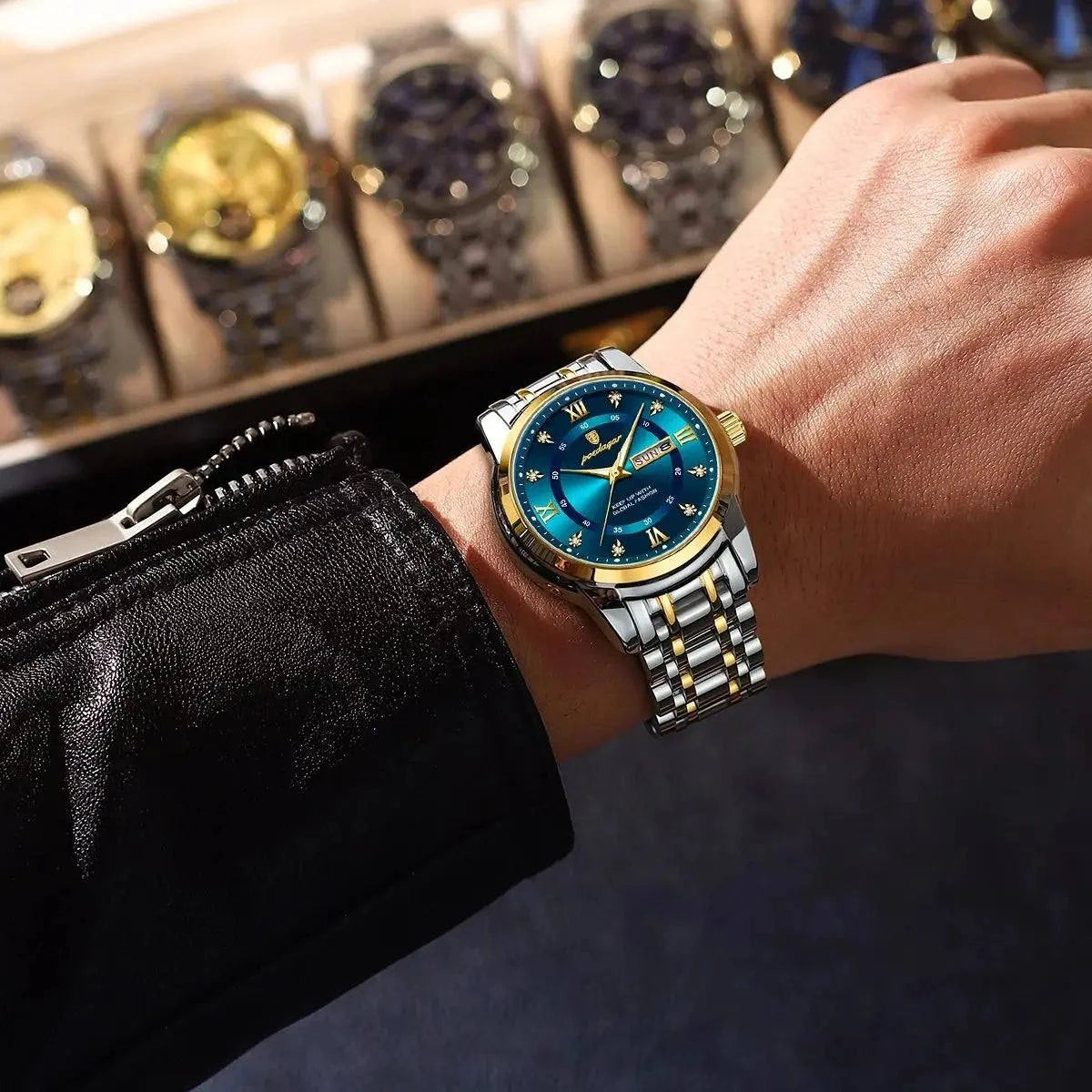 Luxury Watch for Men – Elegant Quartz Timepiece with Date & Week FunctThe Luxury Watch for Men combines sophistication and functionality in one stunning design. This elegant quartz timepiece features a date and week display, making it Shop All I WantShop All I WantLuxury Watch