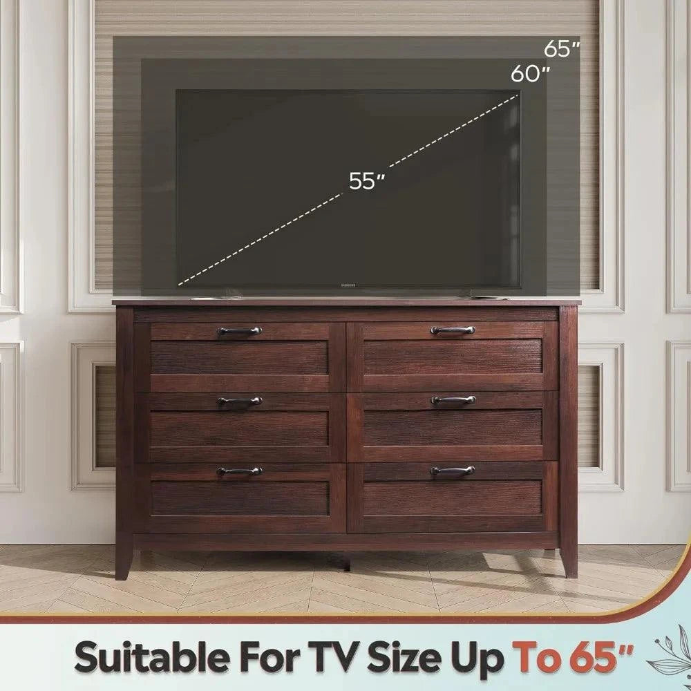 6-Drawer Retro Dresser 🪑 | Metal Handles, Large Storage for Bedroom &Add a touch of vintage charm and ample storage to your bedroom or living room with this 6-Drawer Retro Dresser 🪑. Featuring metal handles and a sleek design, this dShop All I WantShop All I Want6-Drawer Retro Dresser 🪑